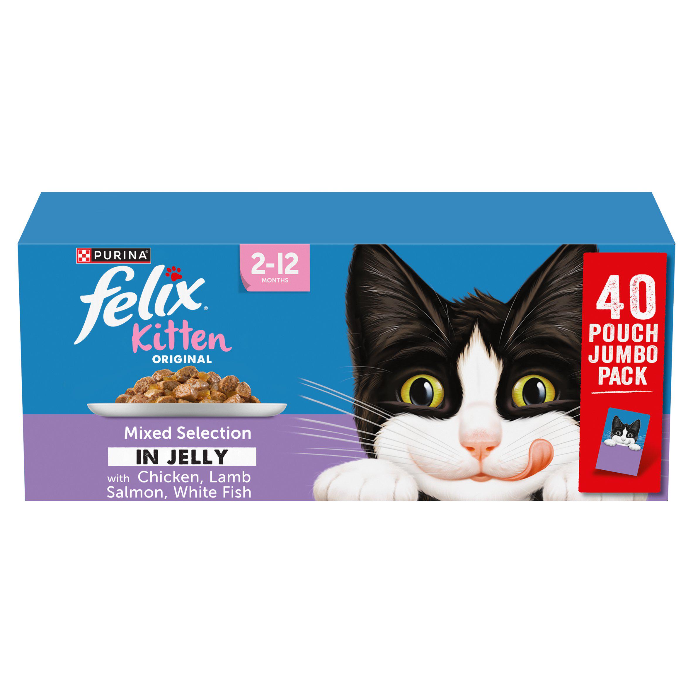 FELIX Original Kitten Mixed Selection in Jelly Wet Cat Food 40x85g