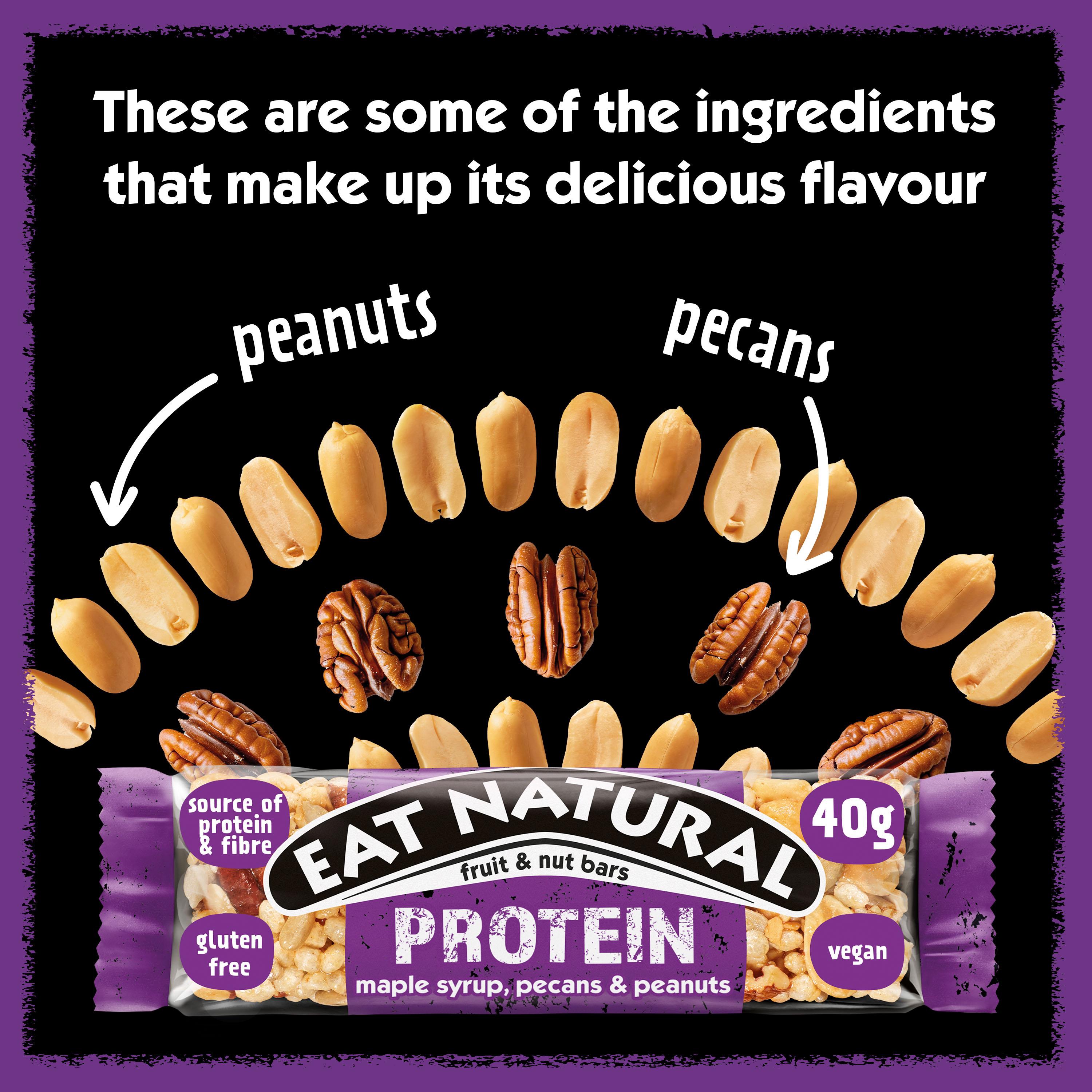 Eat Natural Protein Maple Syrup Pecans Peanuts Fruit & Nut Cereal Bars 3x40g thumbnail 3