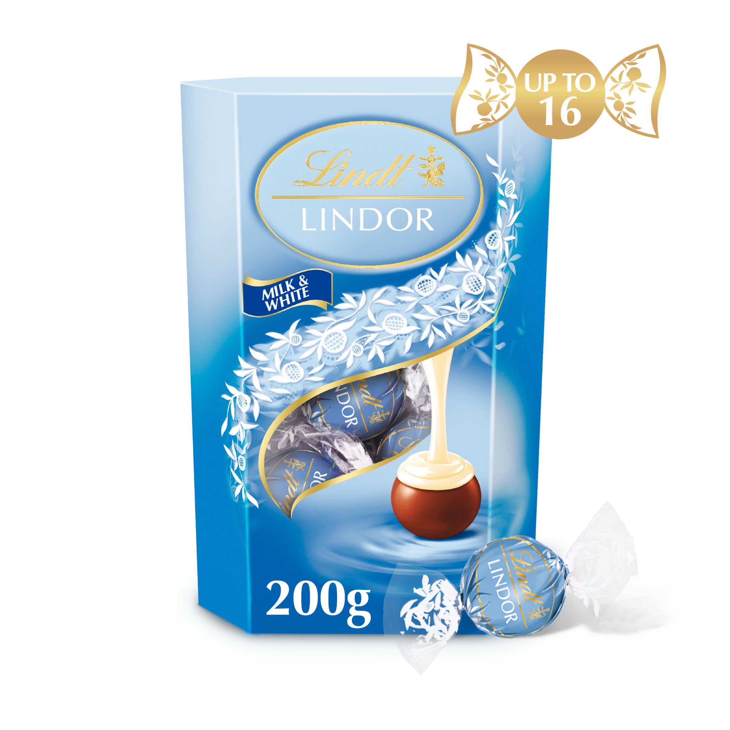 Lindor Milk & White Chocolate Truffles Box 200g