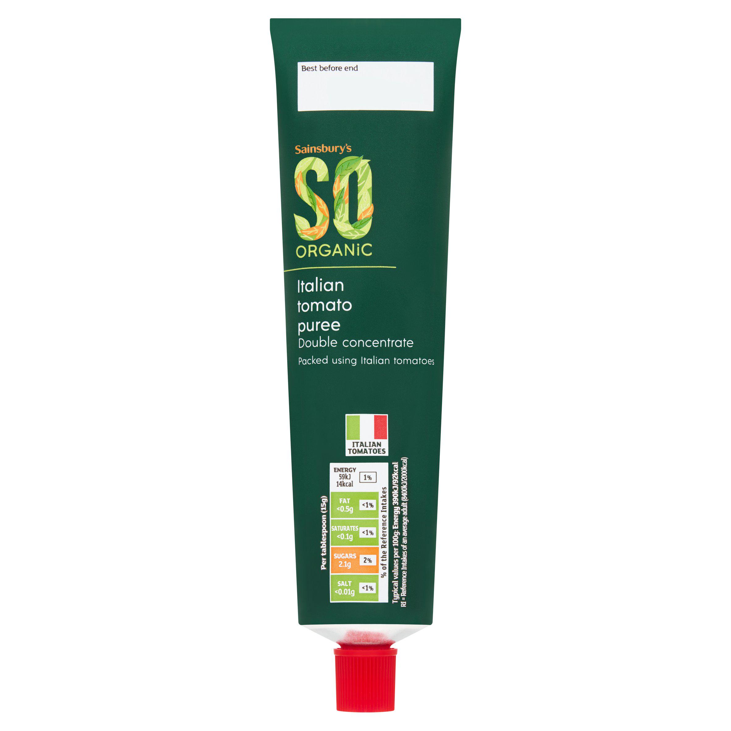 Sainsbury's Italian Tomato Puree, SO Organic 200g