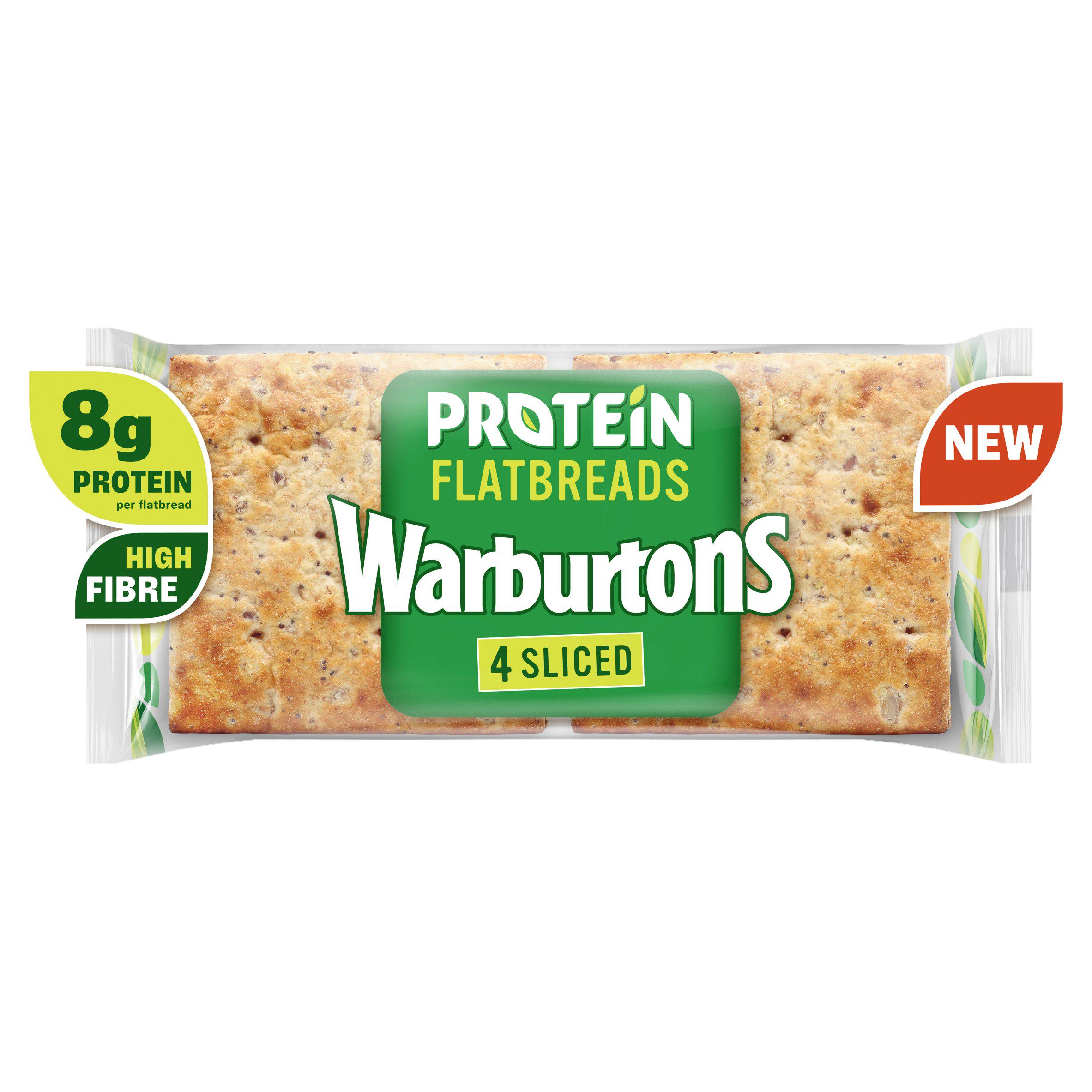 Warburtons 4 Protein Sliced Flatbreads