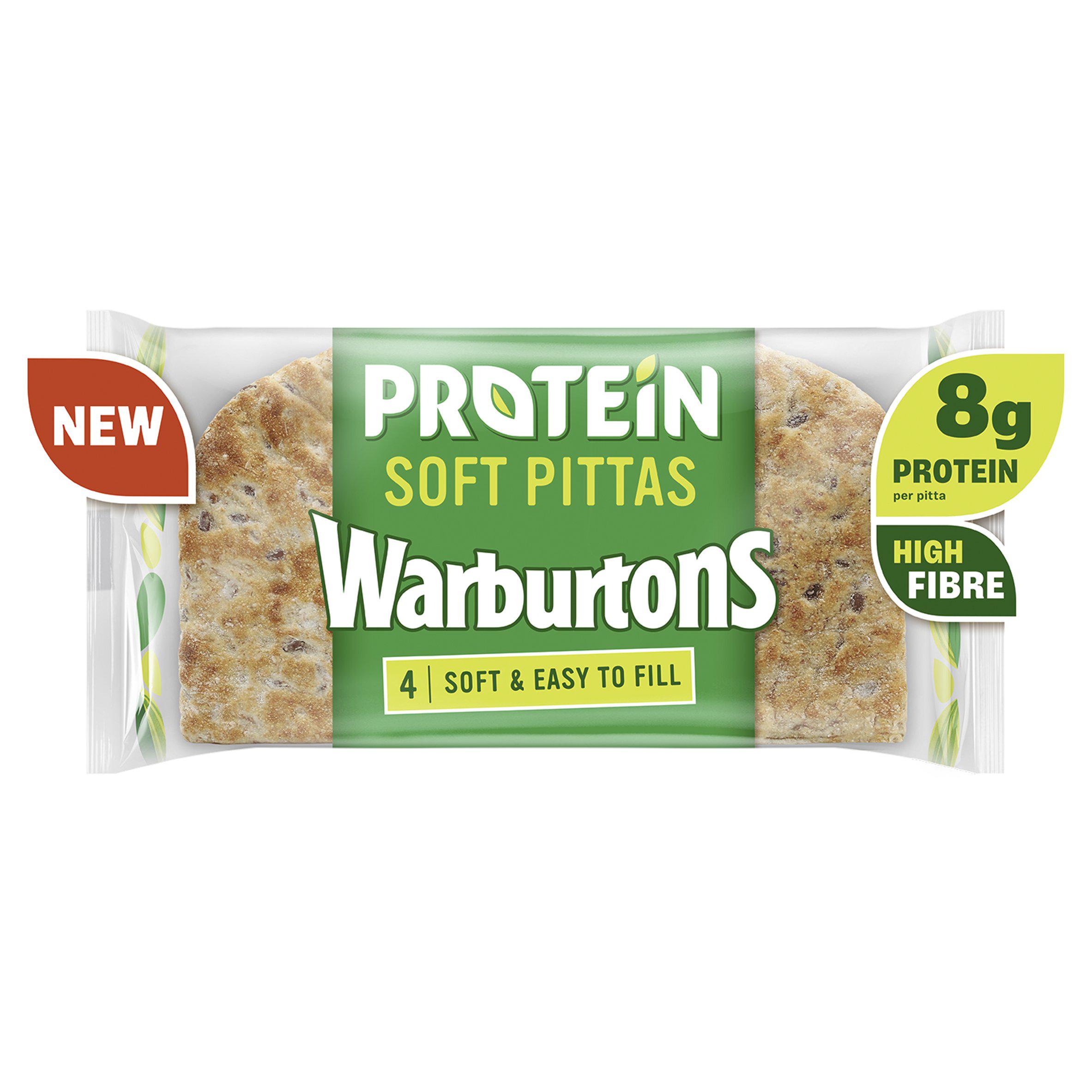Warburtons Protein Soft Pittas x4