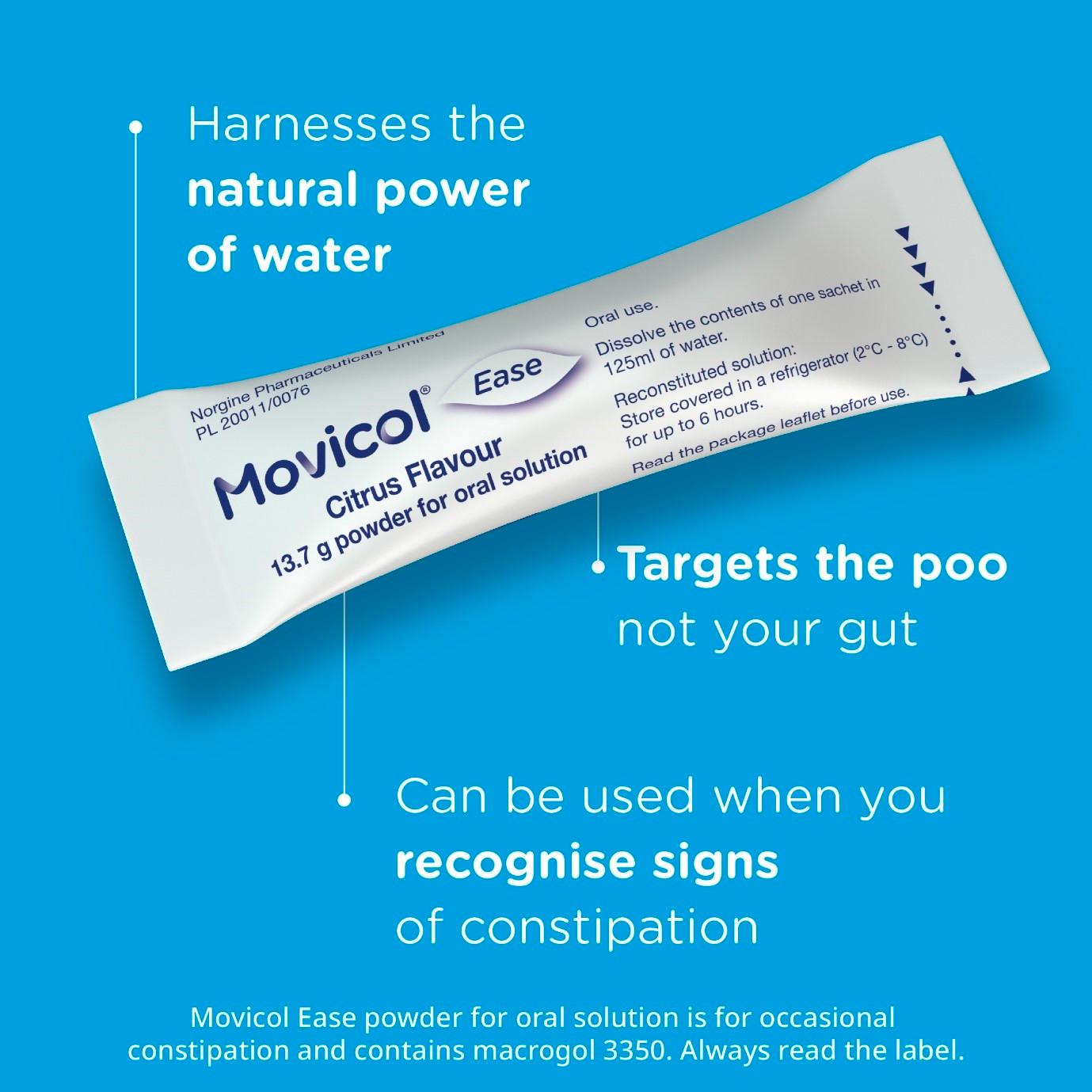 Movicol 20 Ease Citrus for Constipation Sachets thumbnail 2