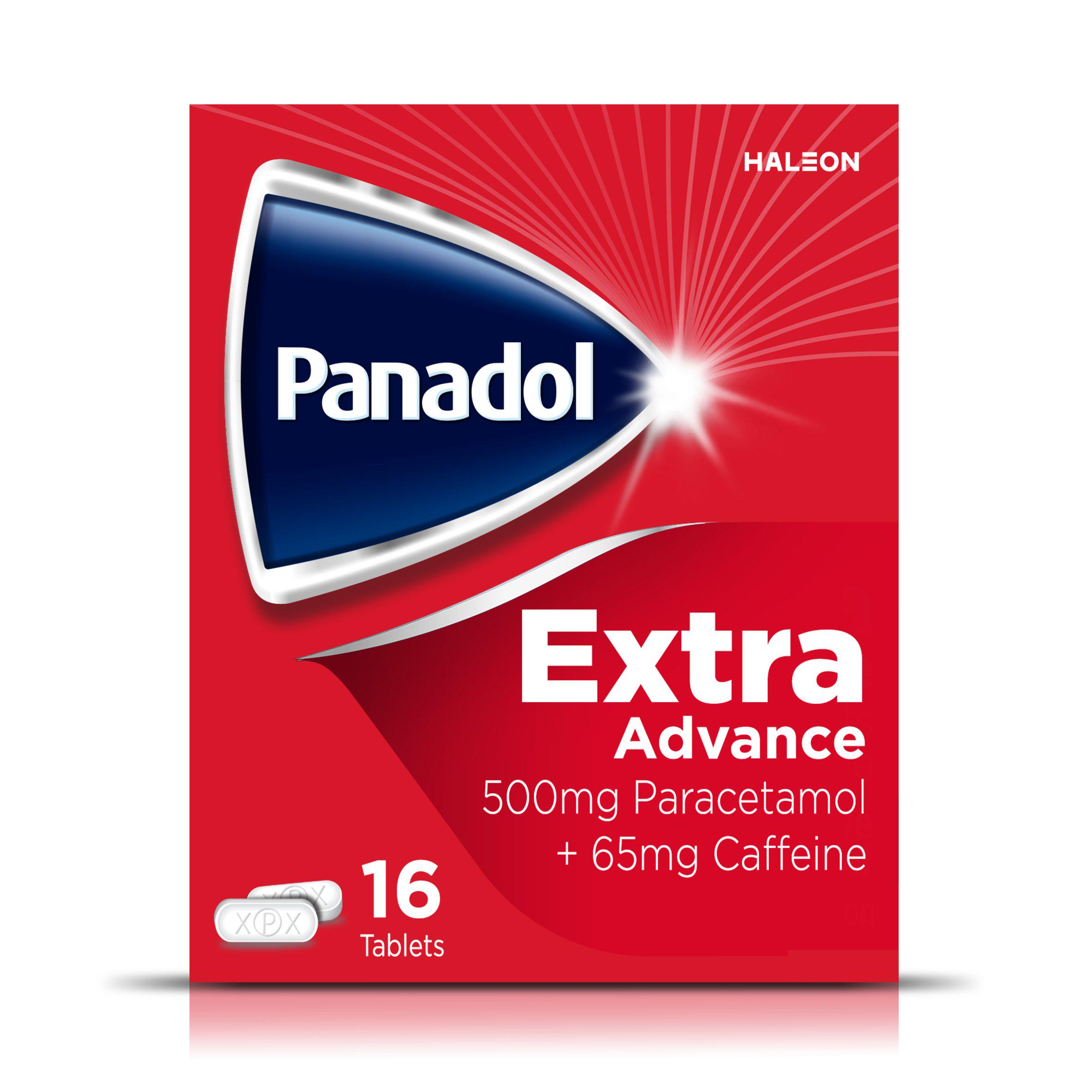 Panadol Extra Advance 500mg Paracetamol Caffeine Pain Relief Tablets