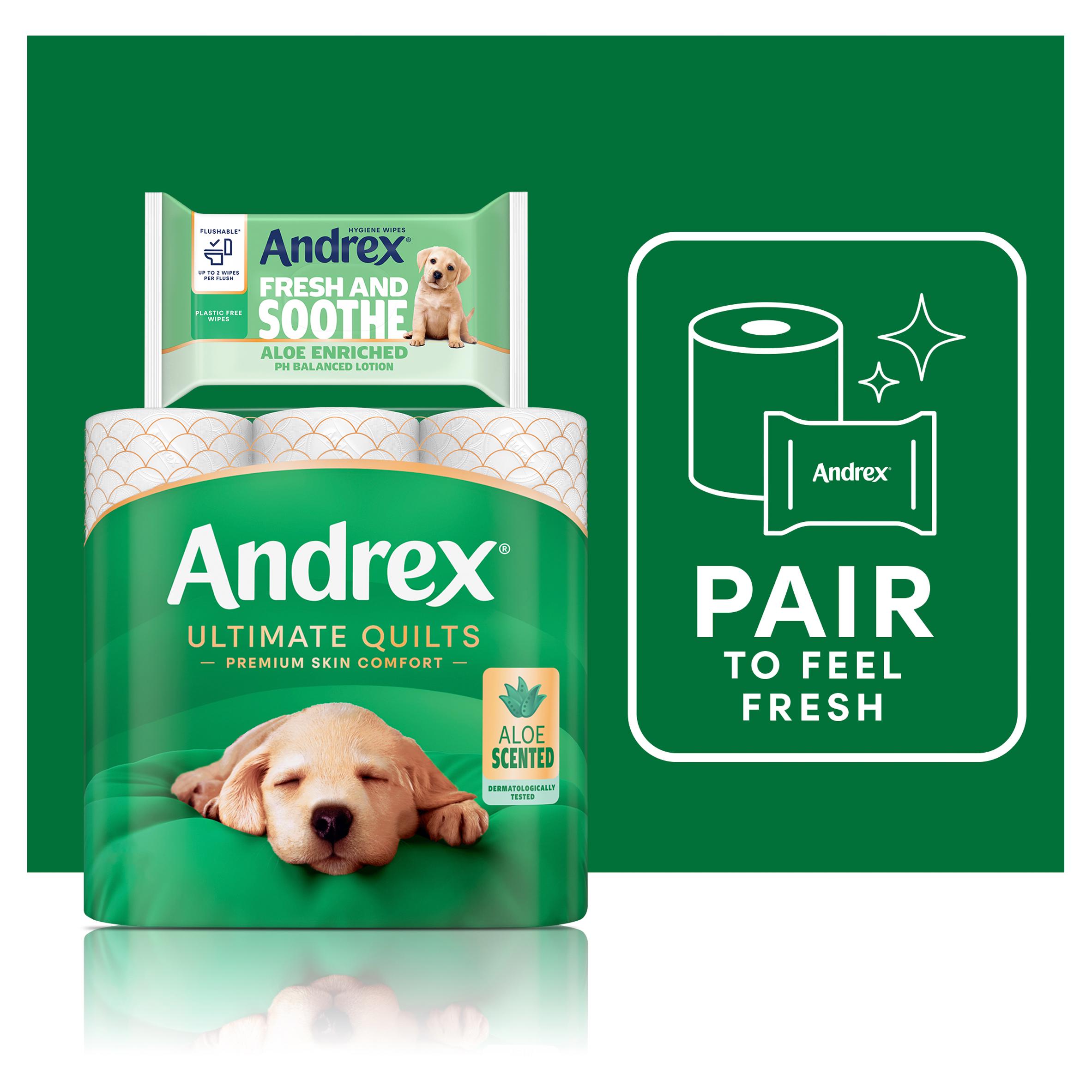 Andrex Ultimate Quilts Aloe Scented Toilet Rolls x9 thumbnail 4