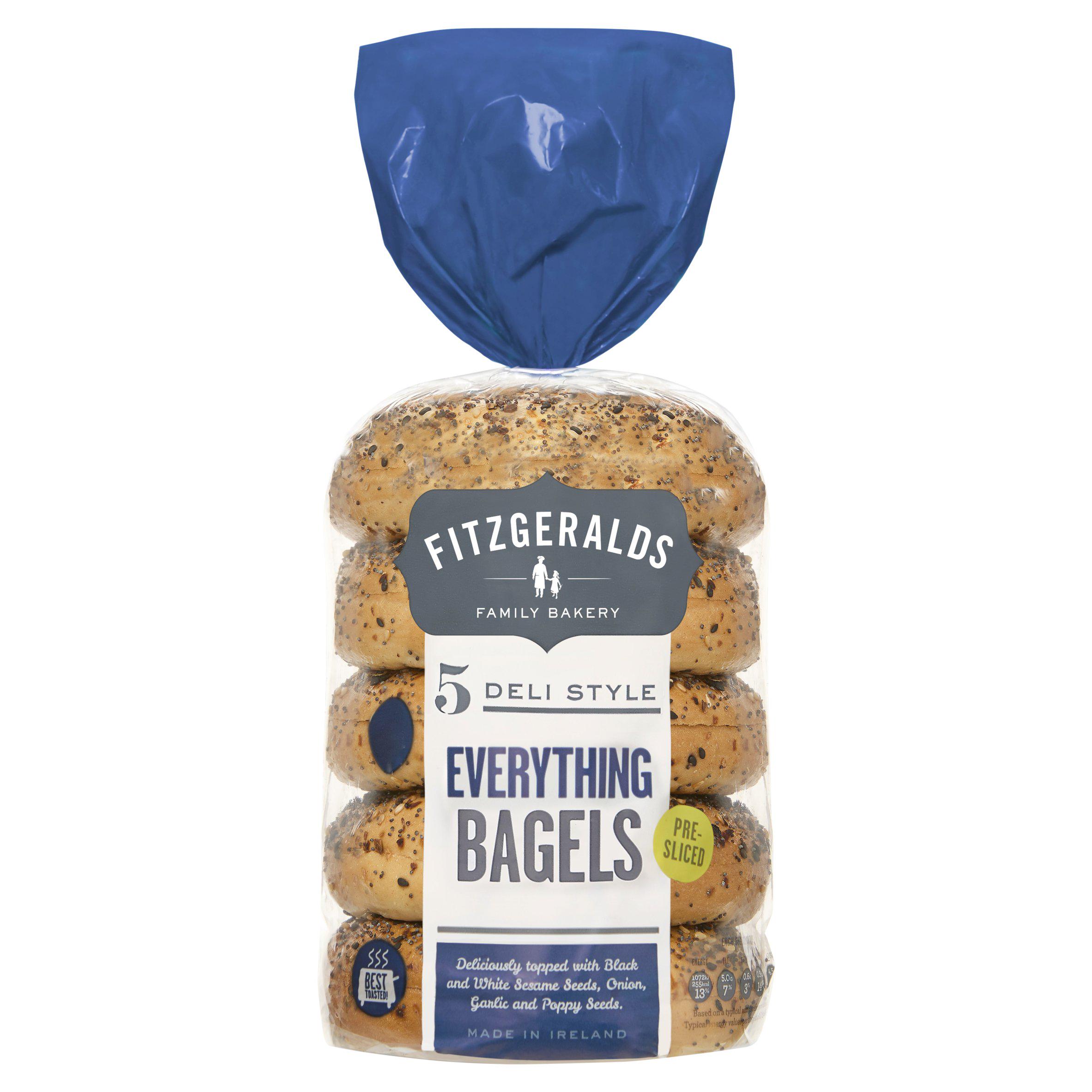 Fitzgeralds Everything Bagels x5