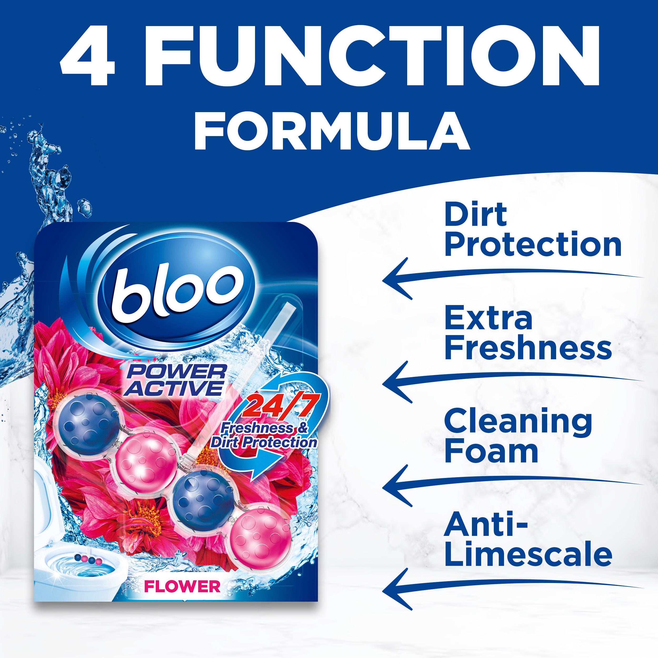Bloo Power Active Flowers Toilet Rim Block 50g thumbnail 3