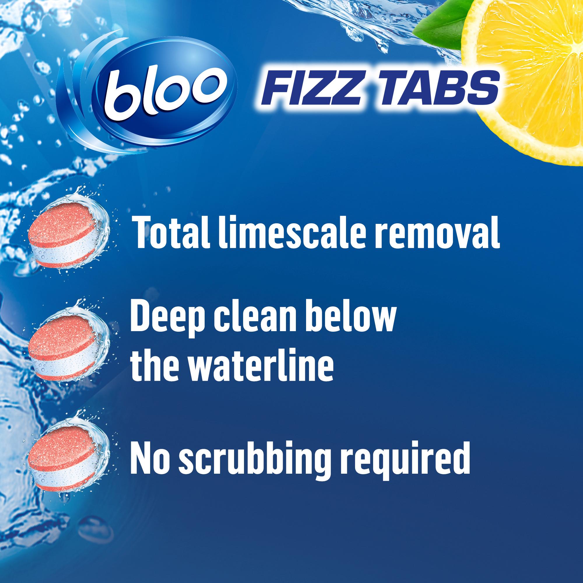 Bloo Power Anti Limescale Toilet Fizz Tabs Lemon 8x22.5g thumbnail 2