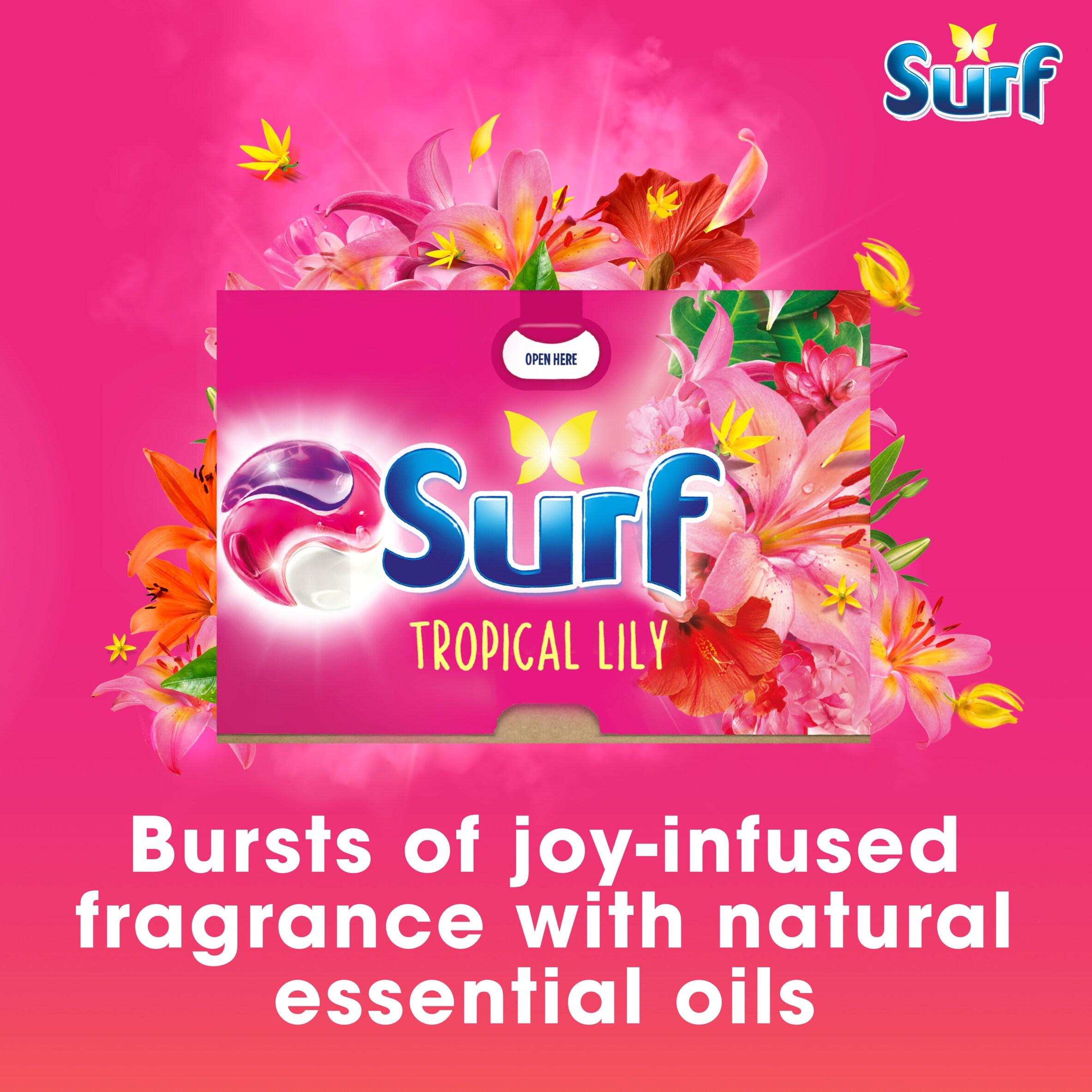 Surf 3 In 1 Laundry Washing Detergent Capsules Tropical Lily 26 Washes thumbnail 5