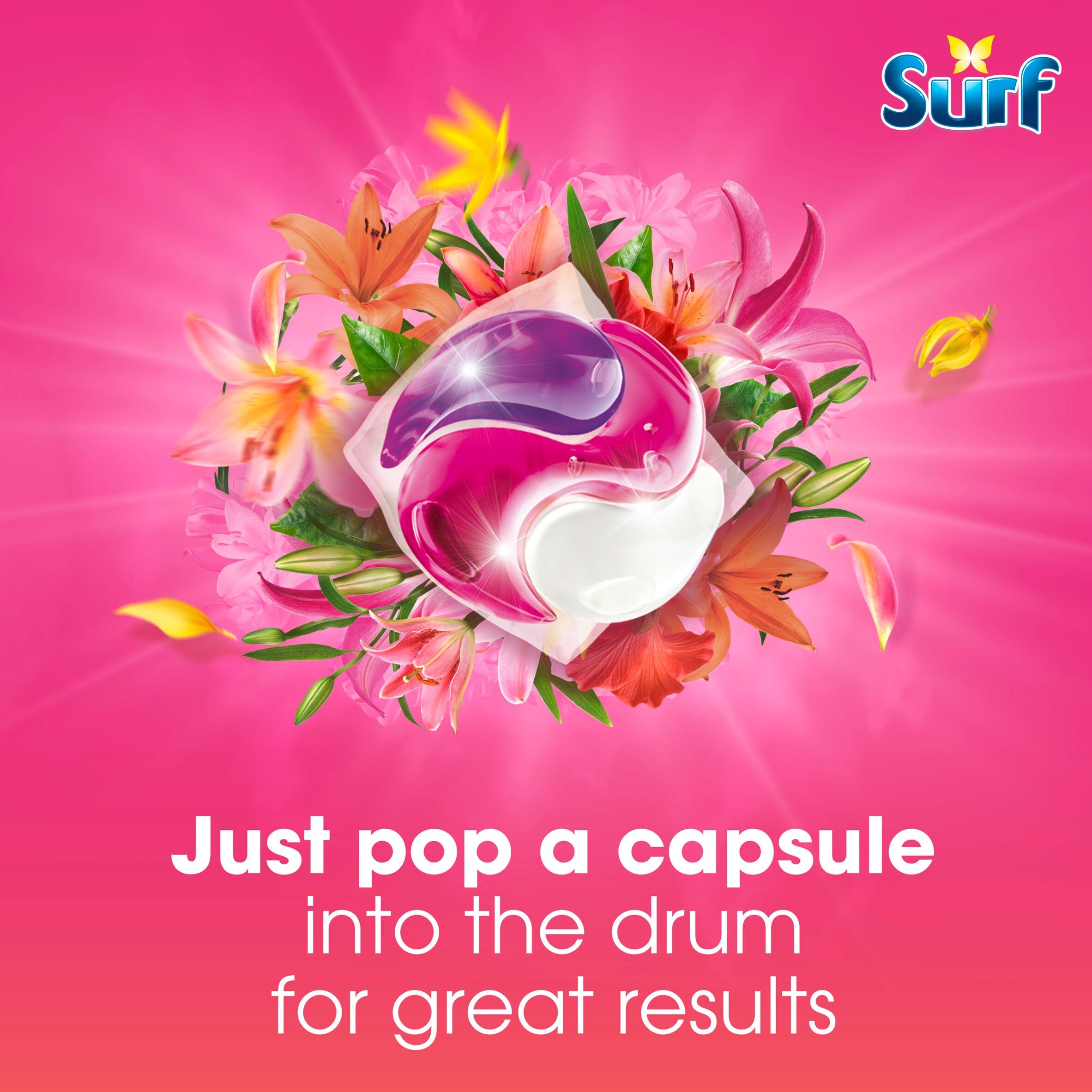 Surf 3 In 1 Laundry Washing Detergent Capsules Tropical Lily 26 Washes thumbnail 6
