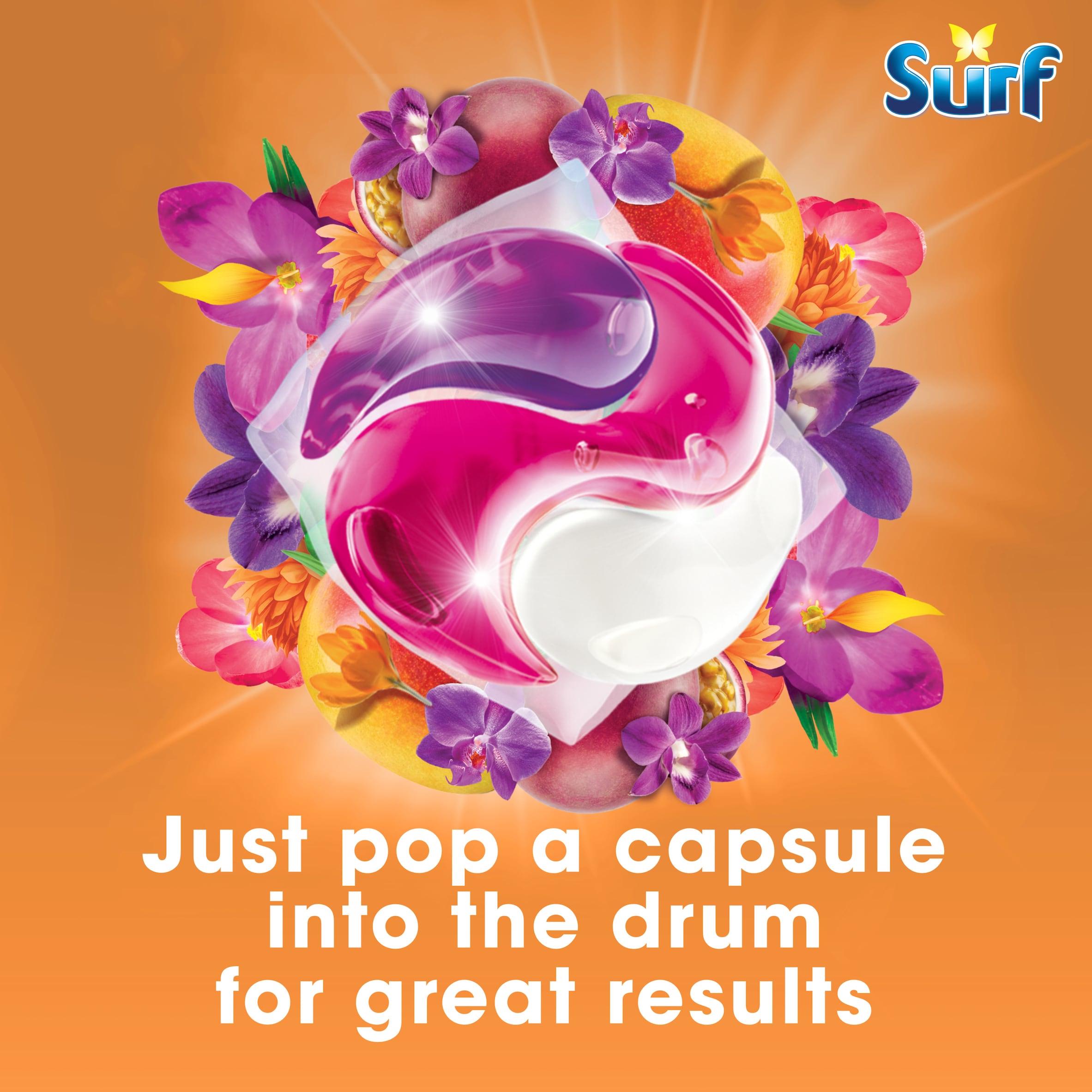 Surf 3 In 1 Laundry Washing Detergent Capsules Passion Bloom 26 Washes thumbnail 3