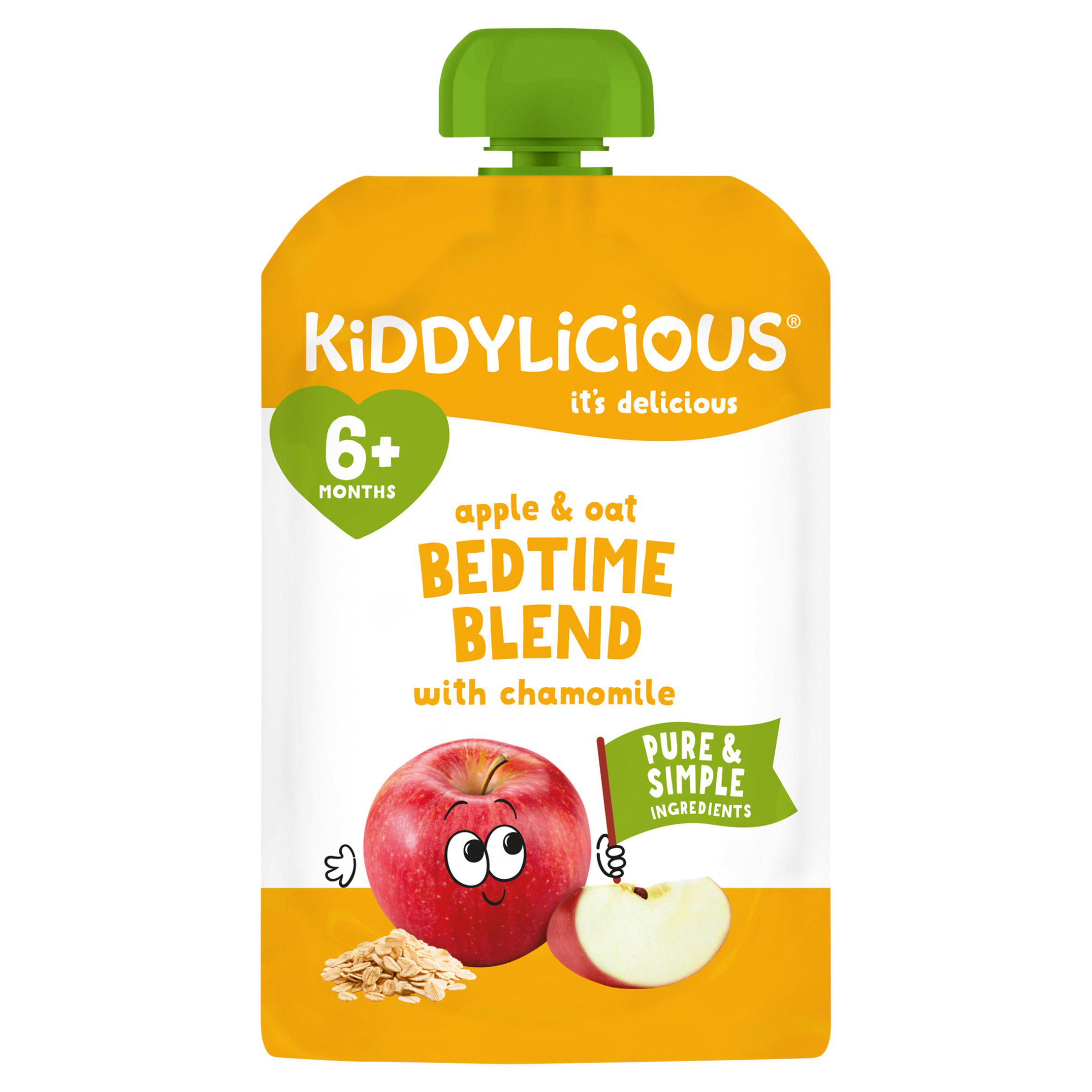 Kiddylicious Apple & Oat Bedtime Blend with Chamomile Pouch Baby Food 6m+