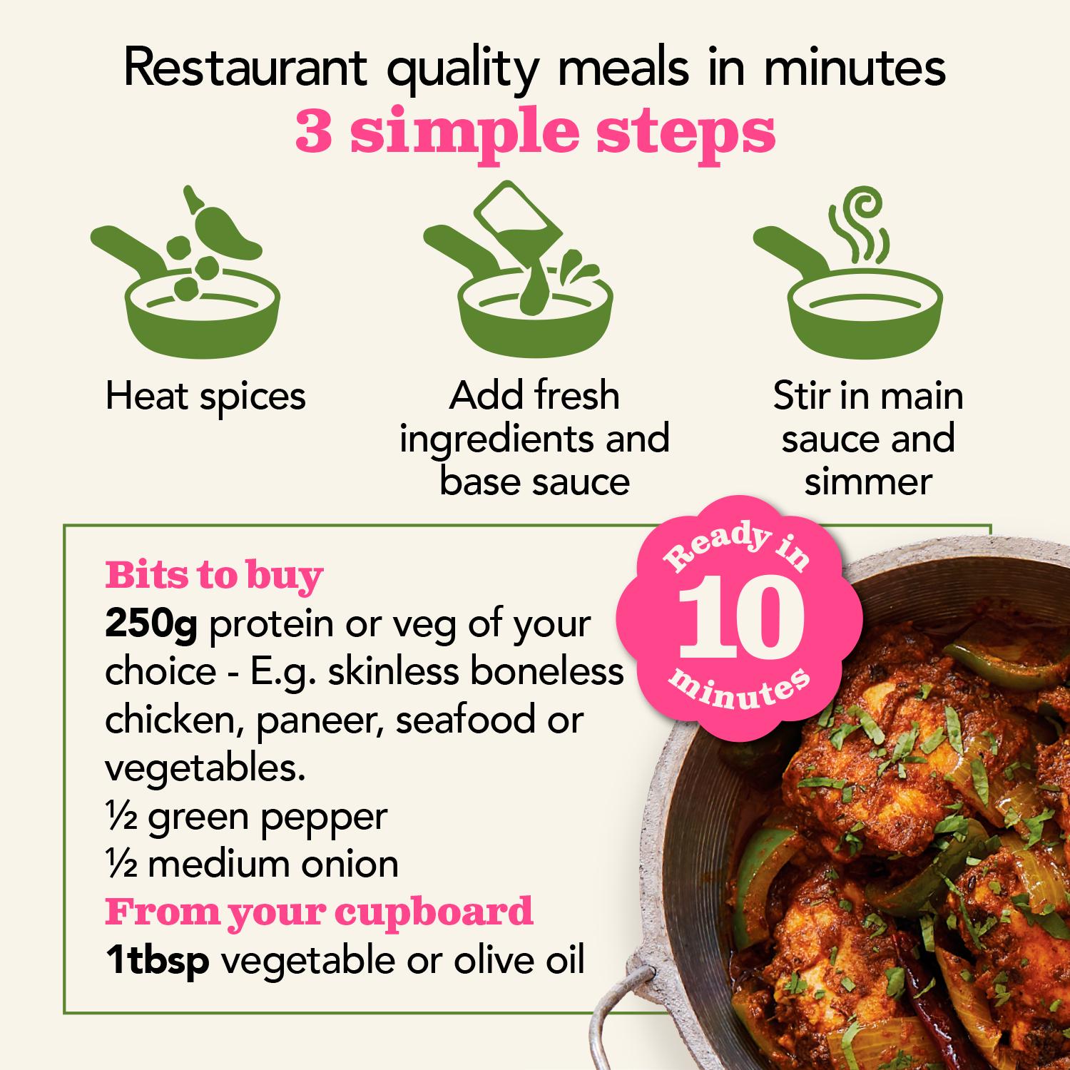 The Spice Tailor Balti Indian Curry Sauce Kit 300g thumbnail 2