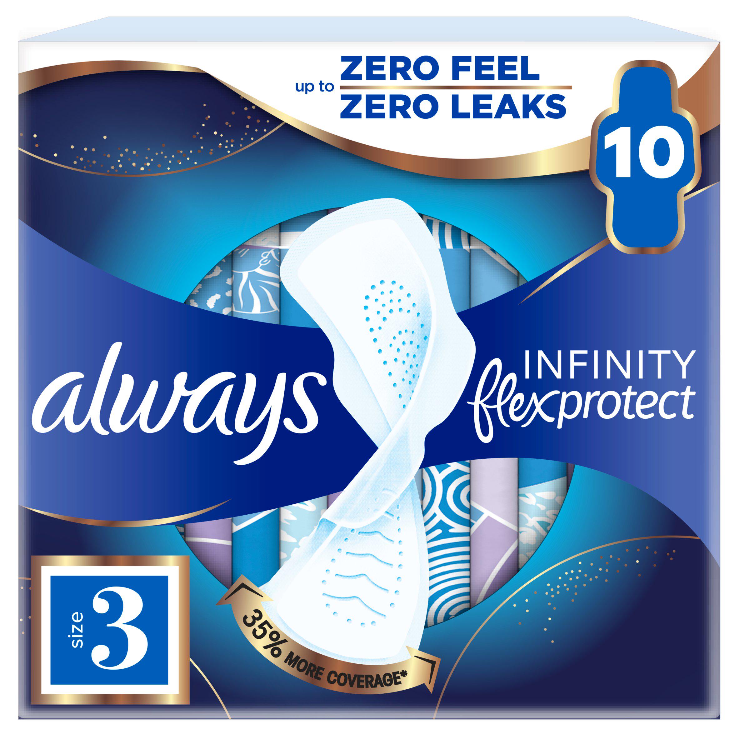 Always Sanitary Towels Infinity Night (Size 3) Wings