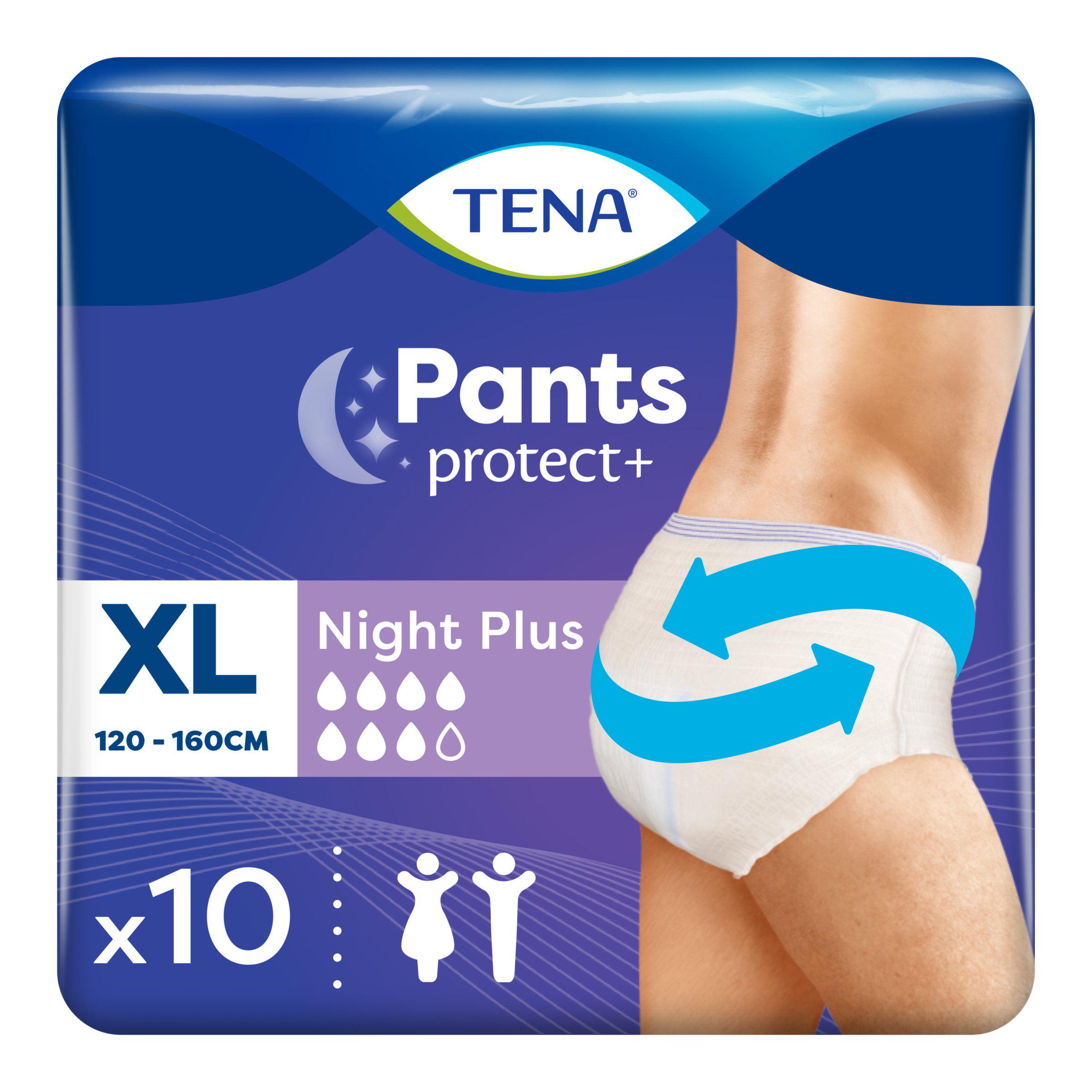 TENA Incontinence Pants Protect + Plus Night XL Pack x10