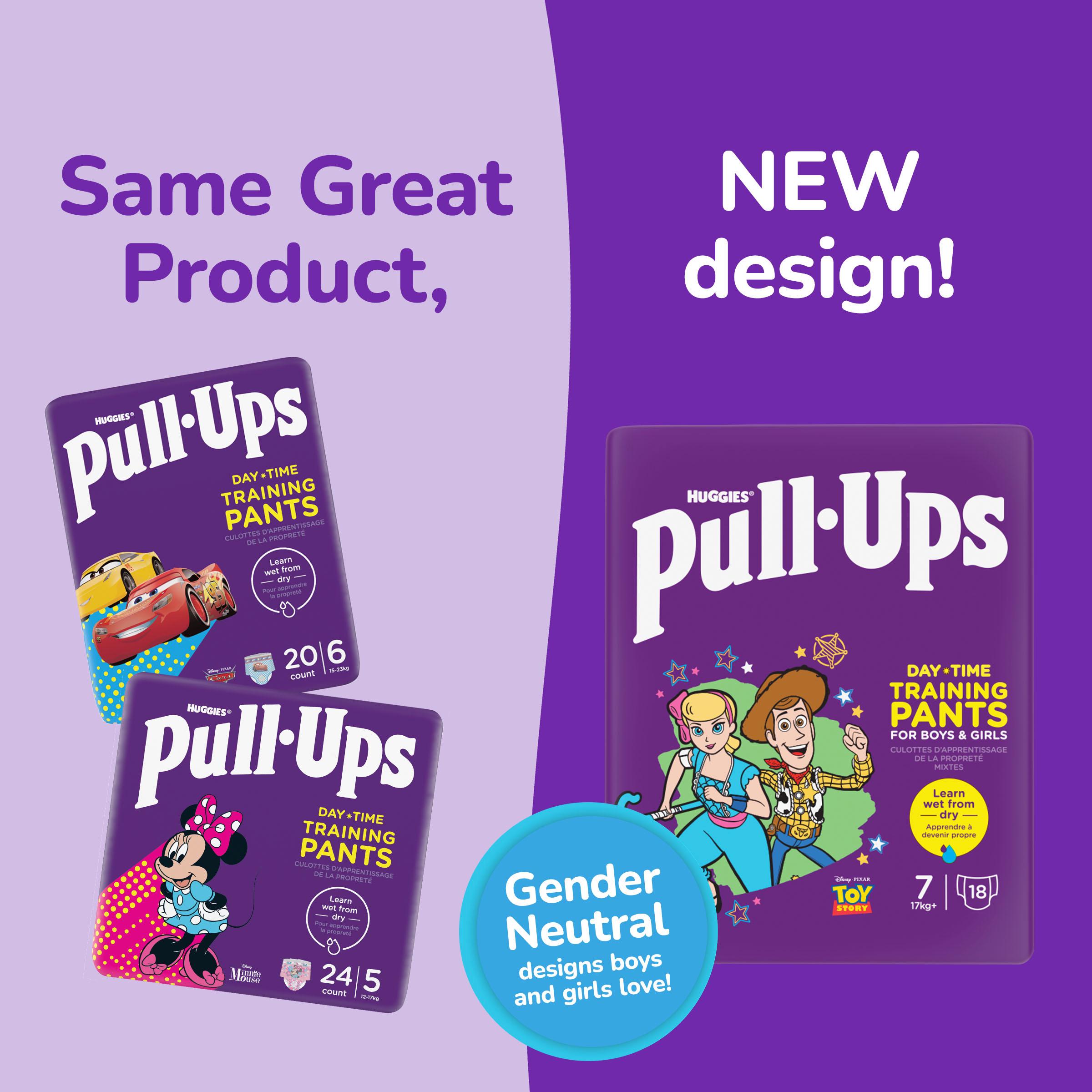 Huggies Pull Ups Day Time Pants for Boys & Girls, Size 7, 17kg+ x18 thumbnail 3