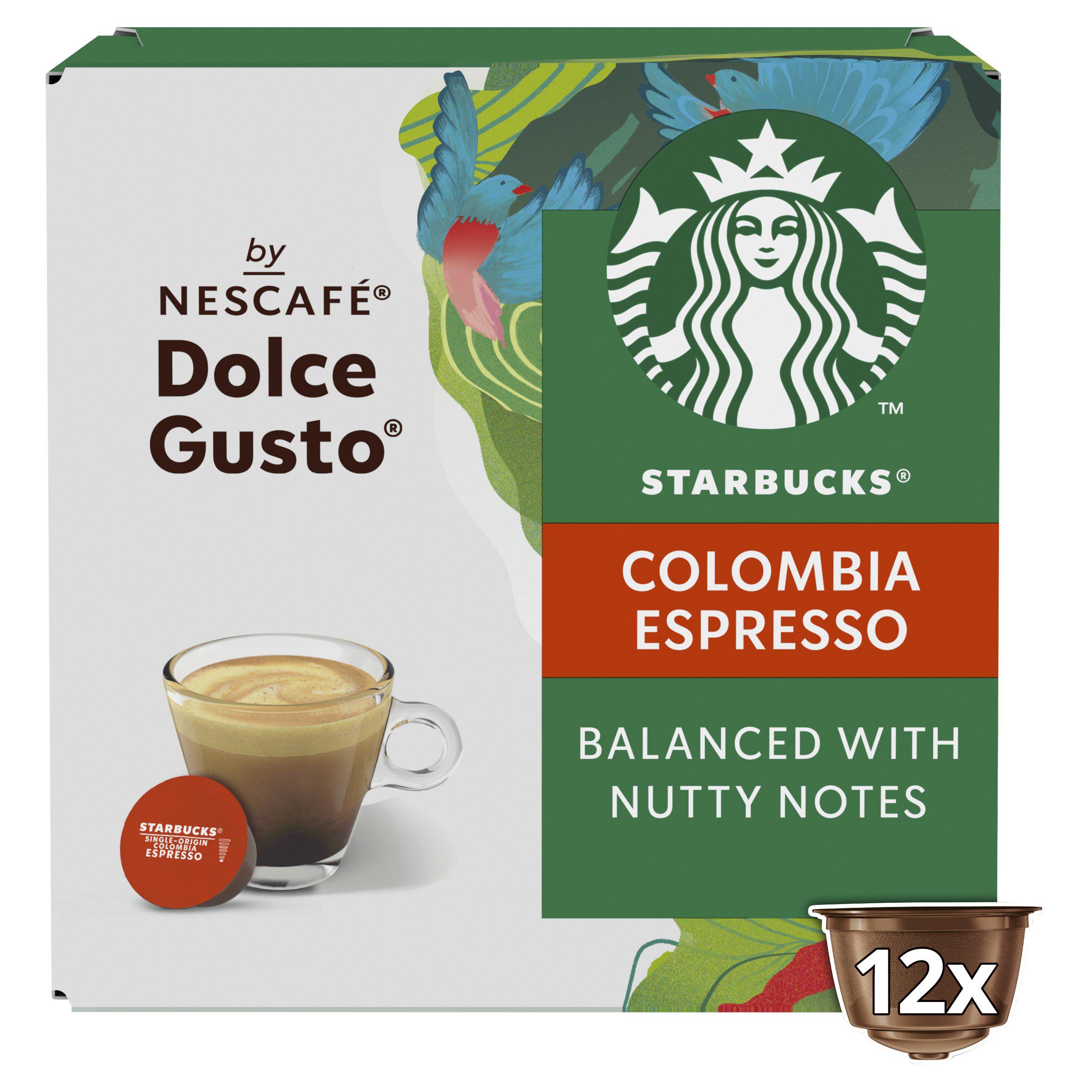 Starbucks by Nescafé Dolce Gusto Colombia Medium Roast Espresso Coffee Pods x12