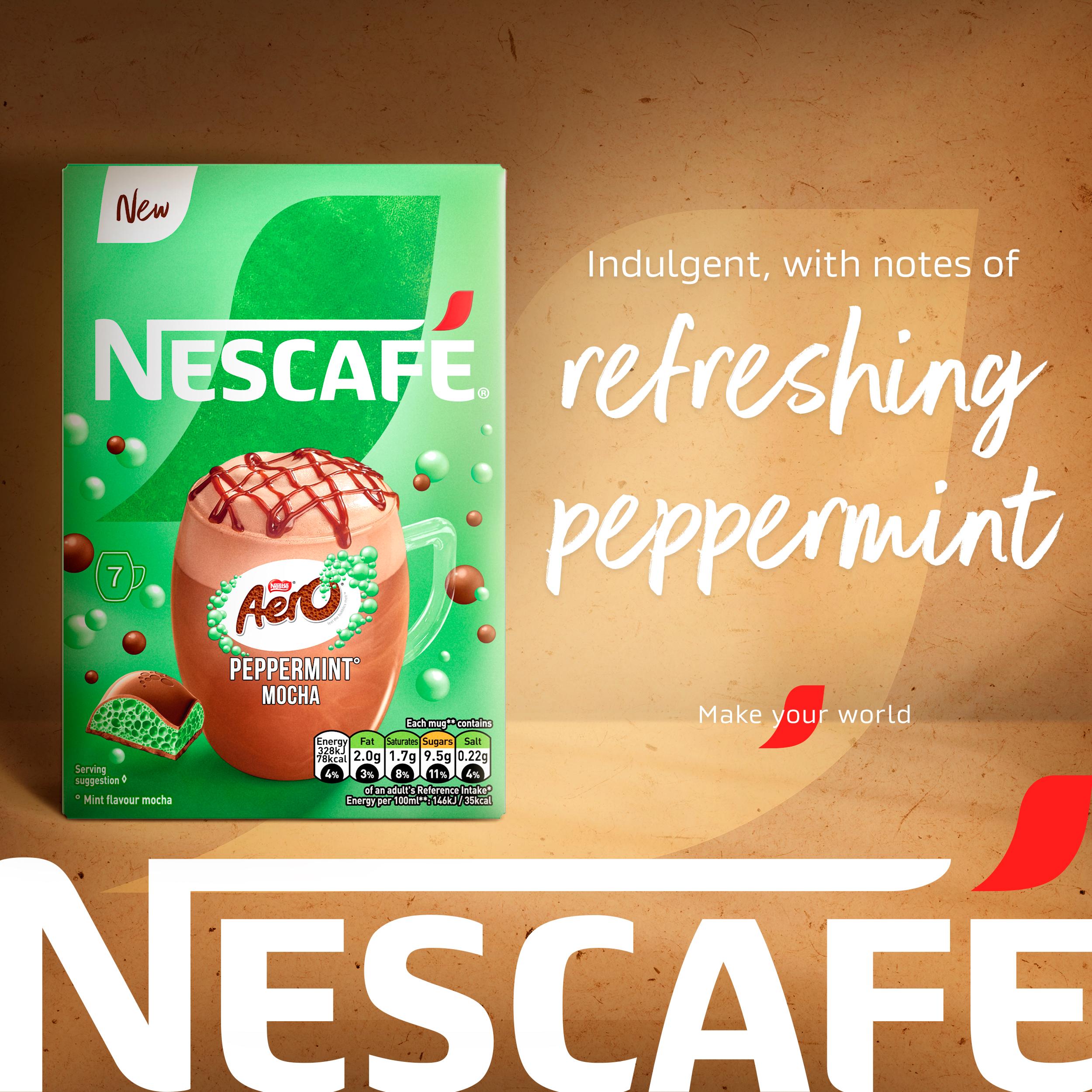 Nescafé 7 x 19g Peppermint Aero Mocha Sachets thumbnail 2