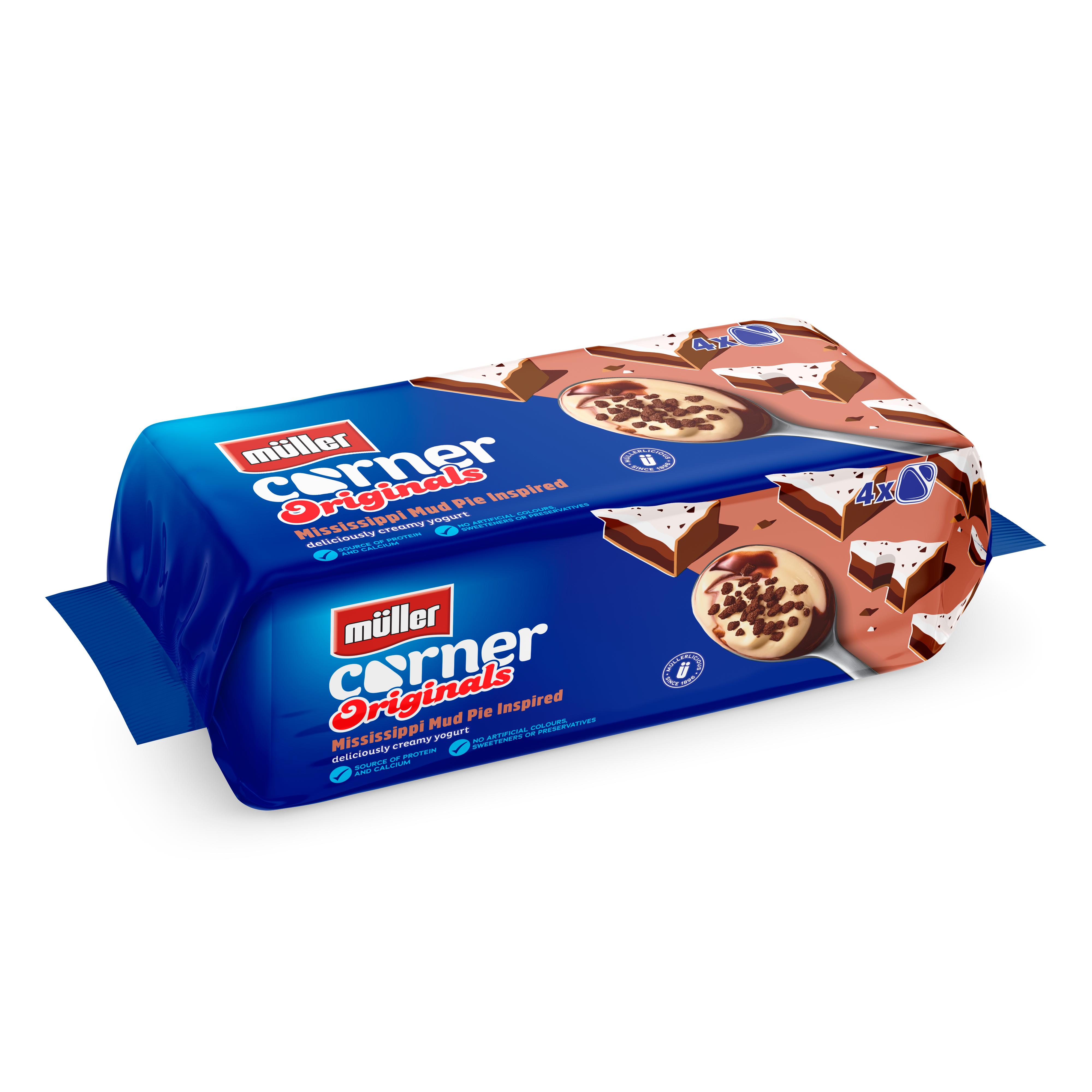 Muller Corner Originals Mississippi Mud Pie Yogurt 4x124g thumbnail 3