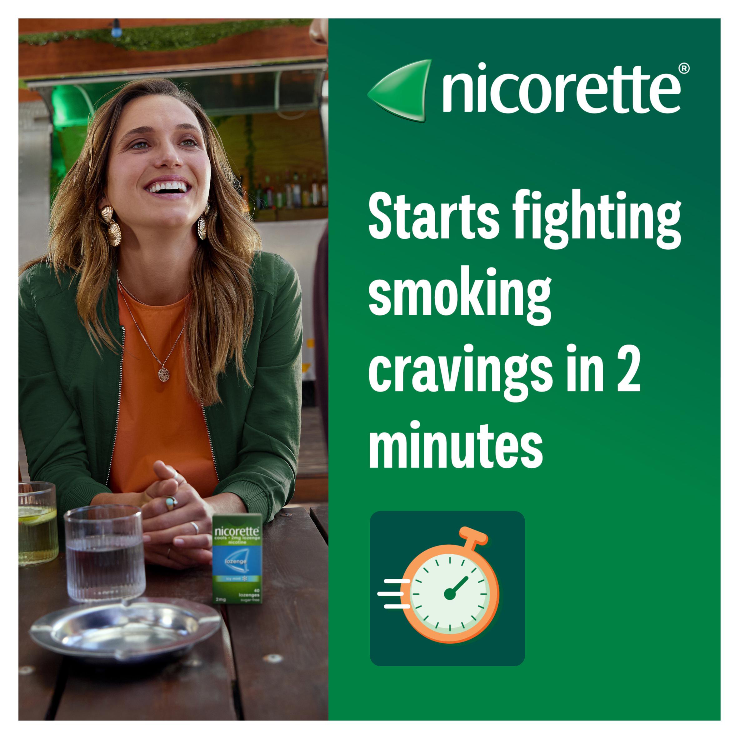 Nicorette Cools Lozenge Quit Smoking Aid x80 4mg thumbnail 2