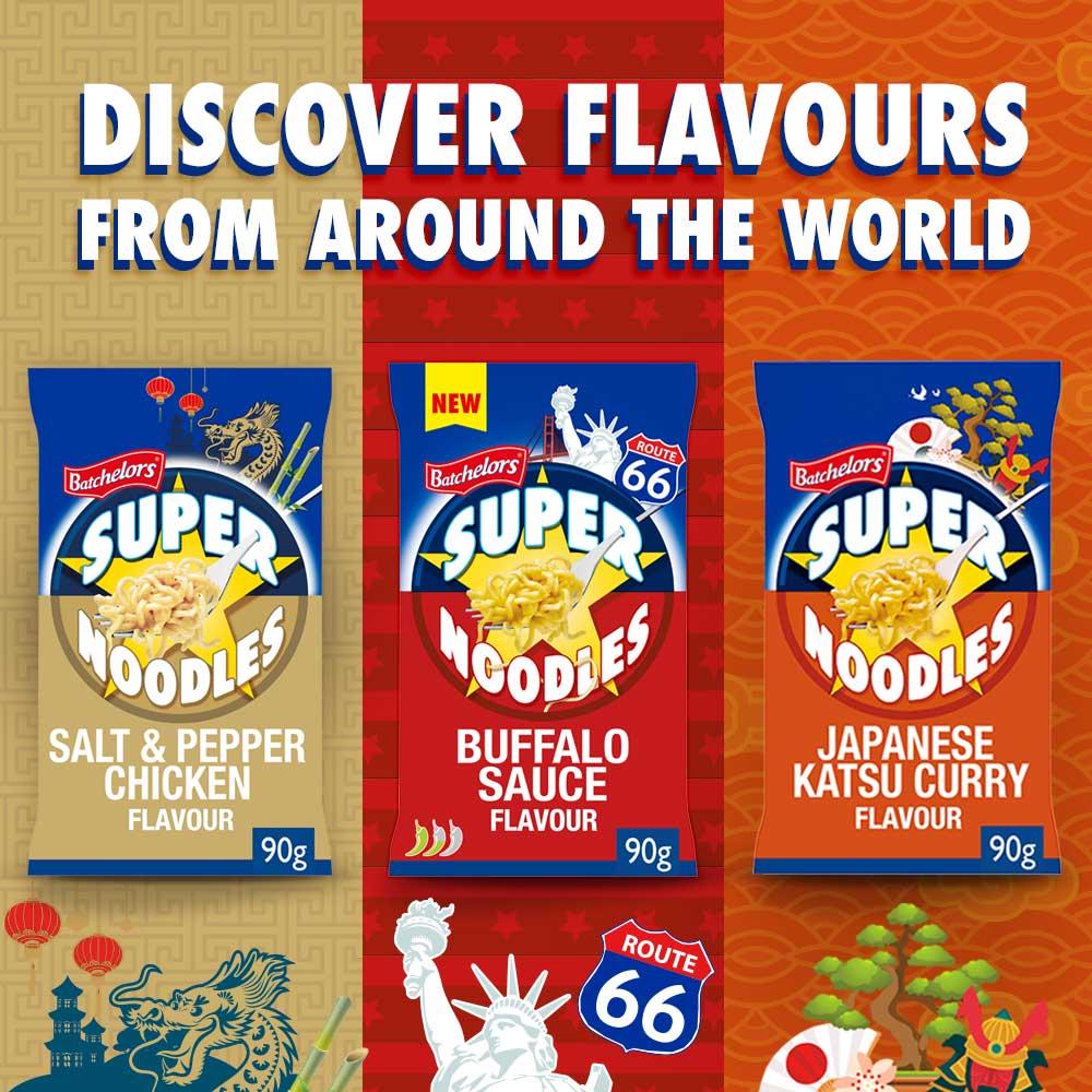 Batchelors Chinese Salt & Pepper Chicken Flavour Super Noodles 90g thumbnail 3
