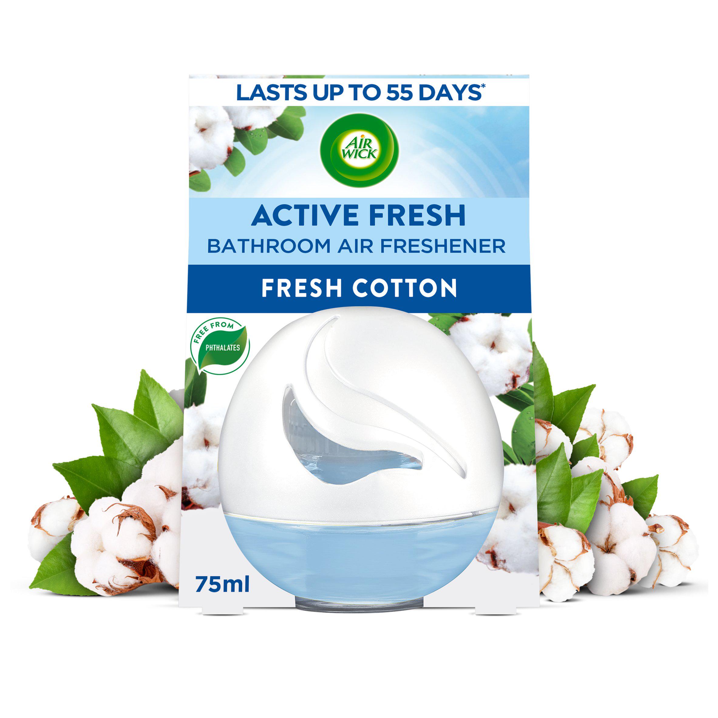 Air Wick Active Fresh Bathroom Gel Air Freshener Fresh Cotton