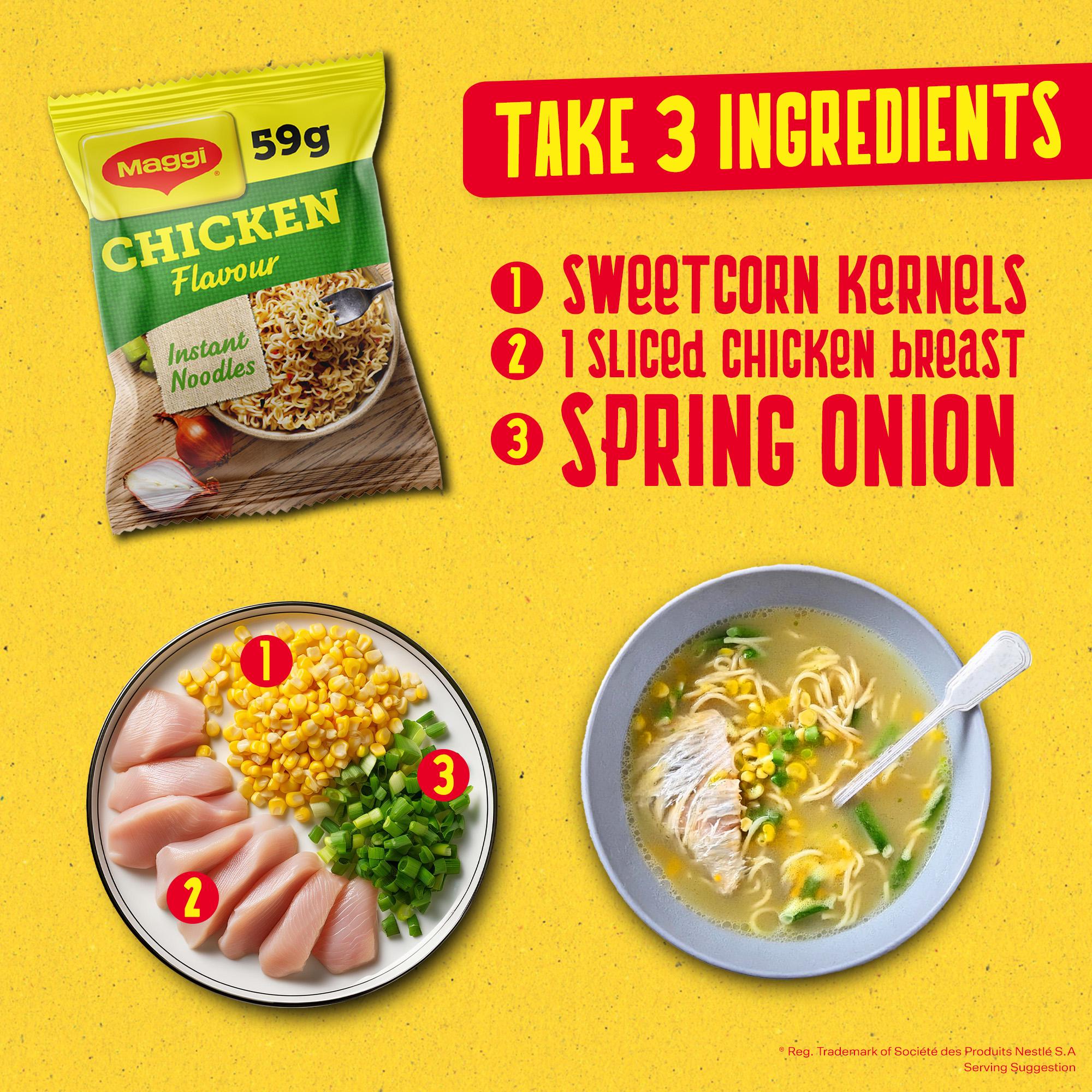 Maggi 3 Minute Instant Noodles Chicken Flavour 4x59g thumbnail 4
