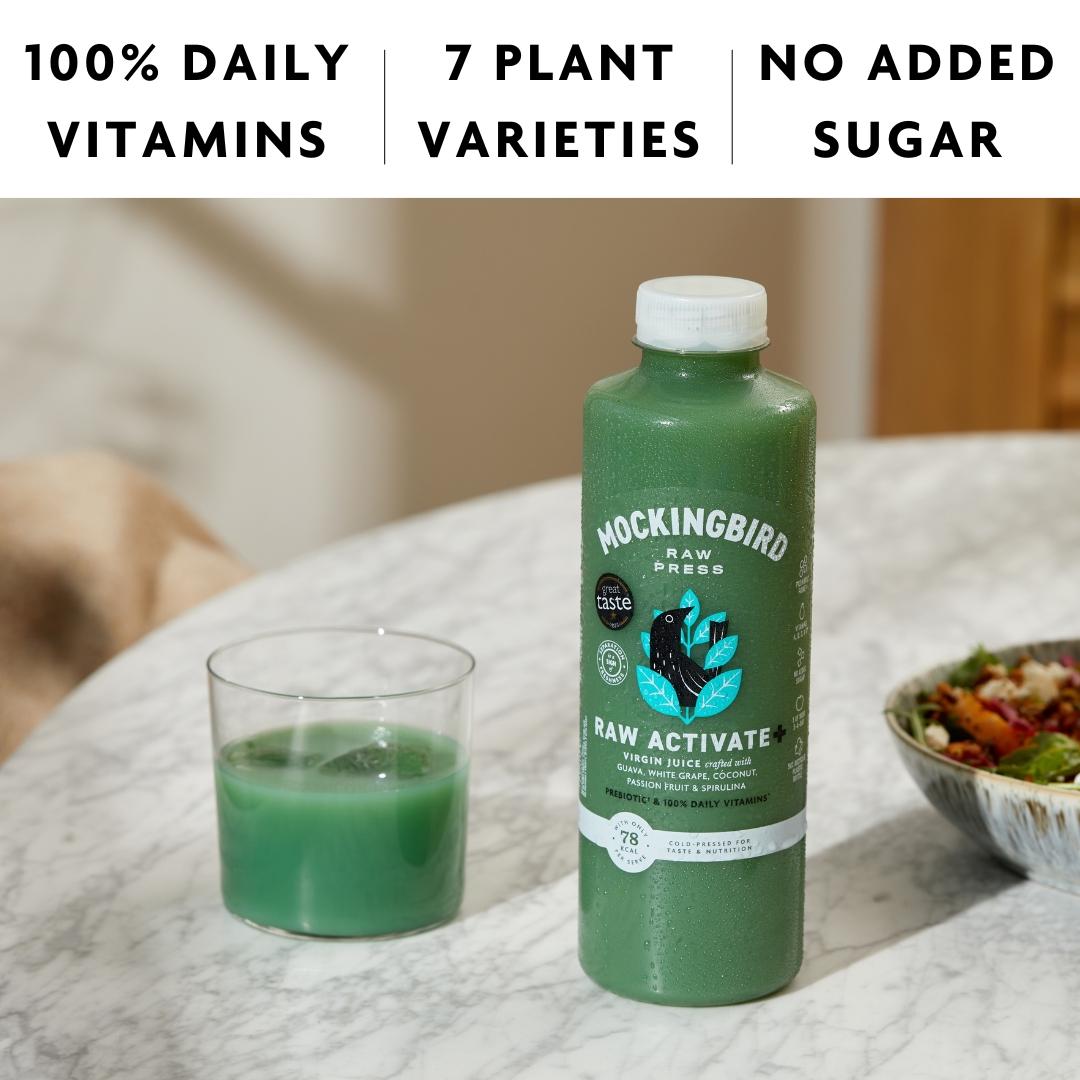 Mockingbird Raw Press 750ml Raw Activate, Coconut Water, White Grape, Passion Fruit with Vitamins Blend thumbnail 4