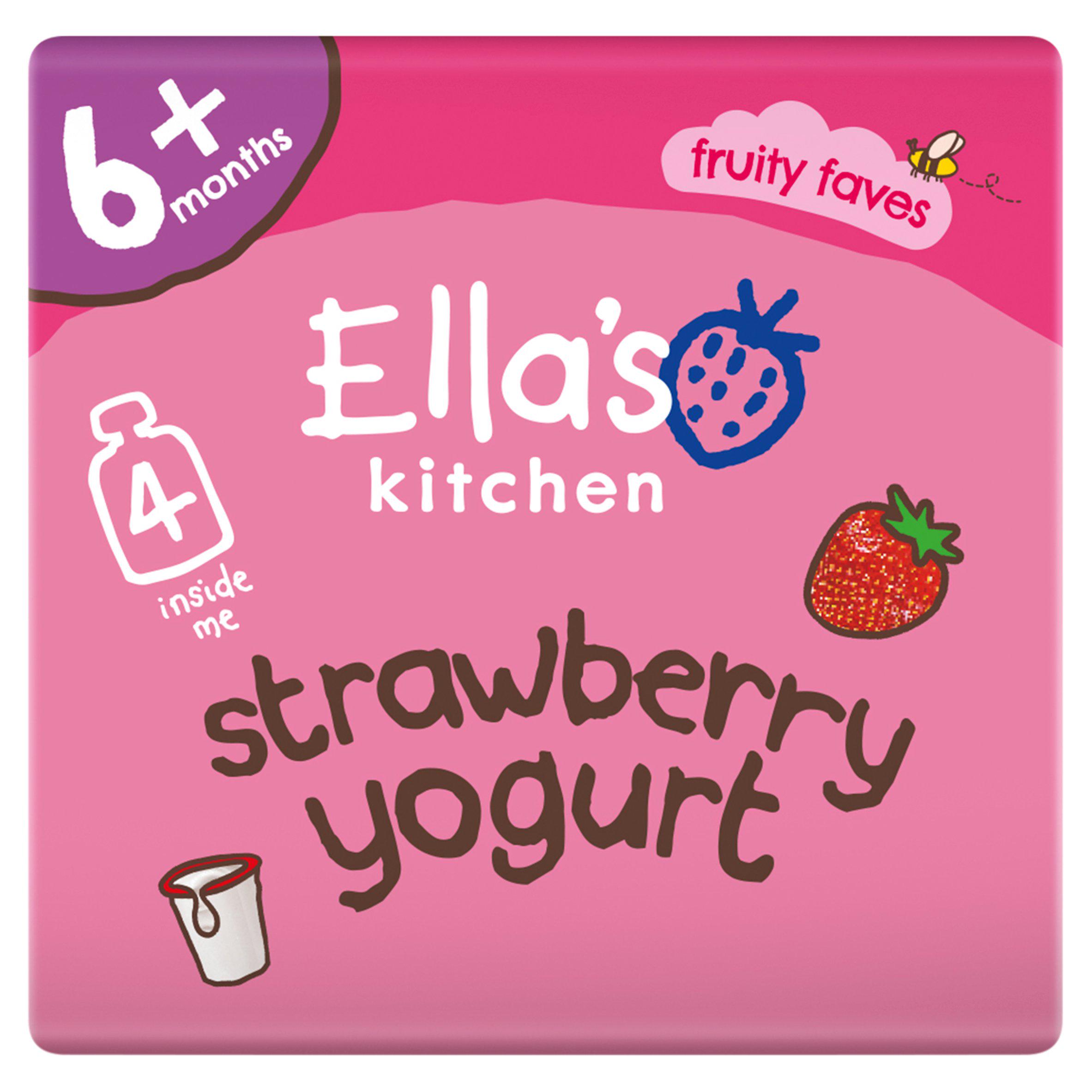 Ella's Kitchen Organic Strawberry Greek Style Yog Food Pouch 6+ Months