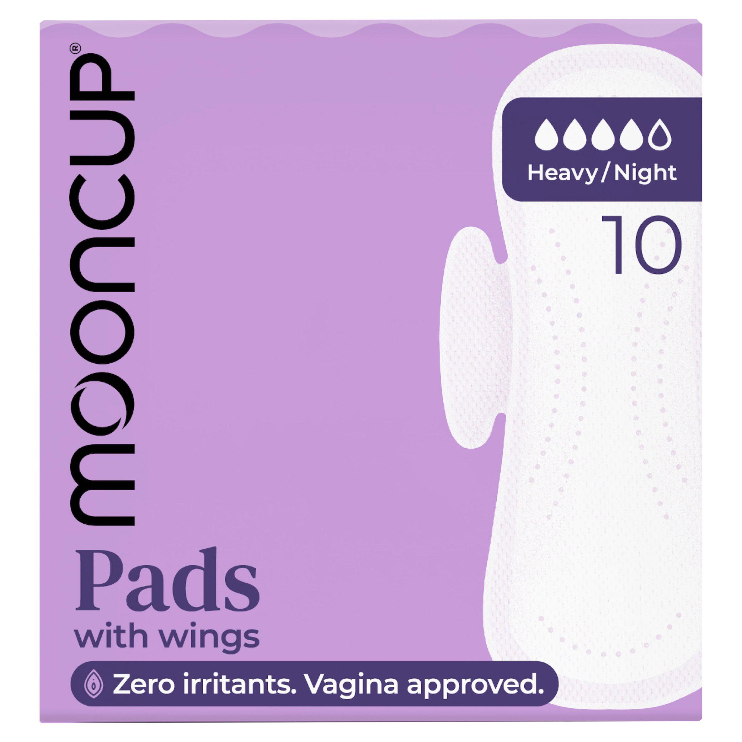 &SISTERS by Mooncup Organic Cotton Pads, Heavy/Night
