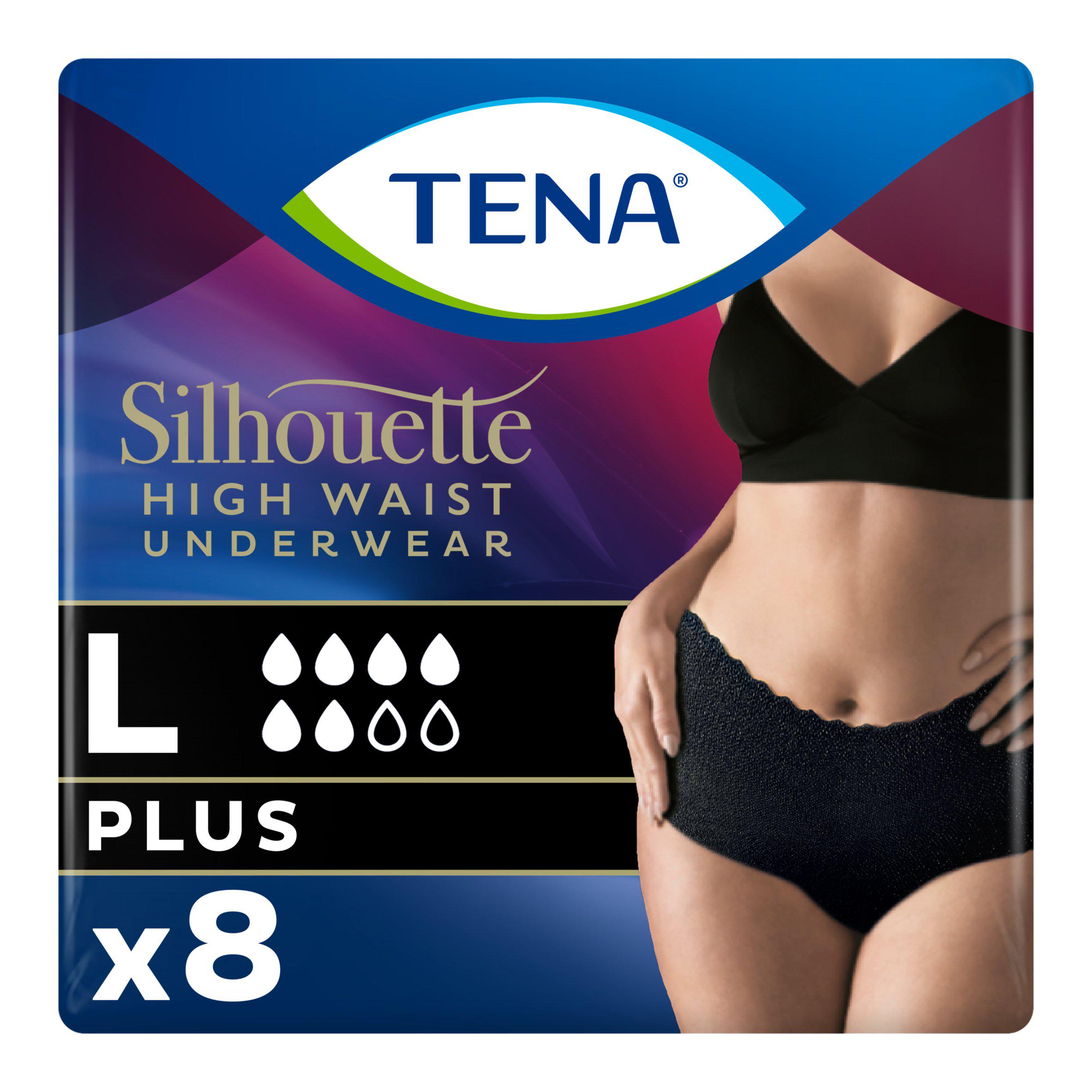 TENA Silhouette Incontinence Pants Black L