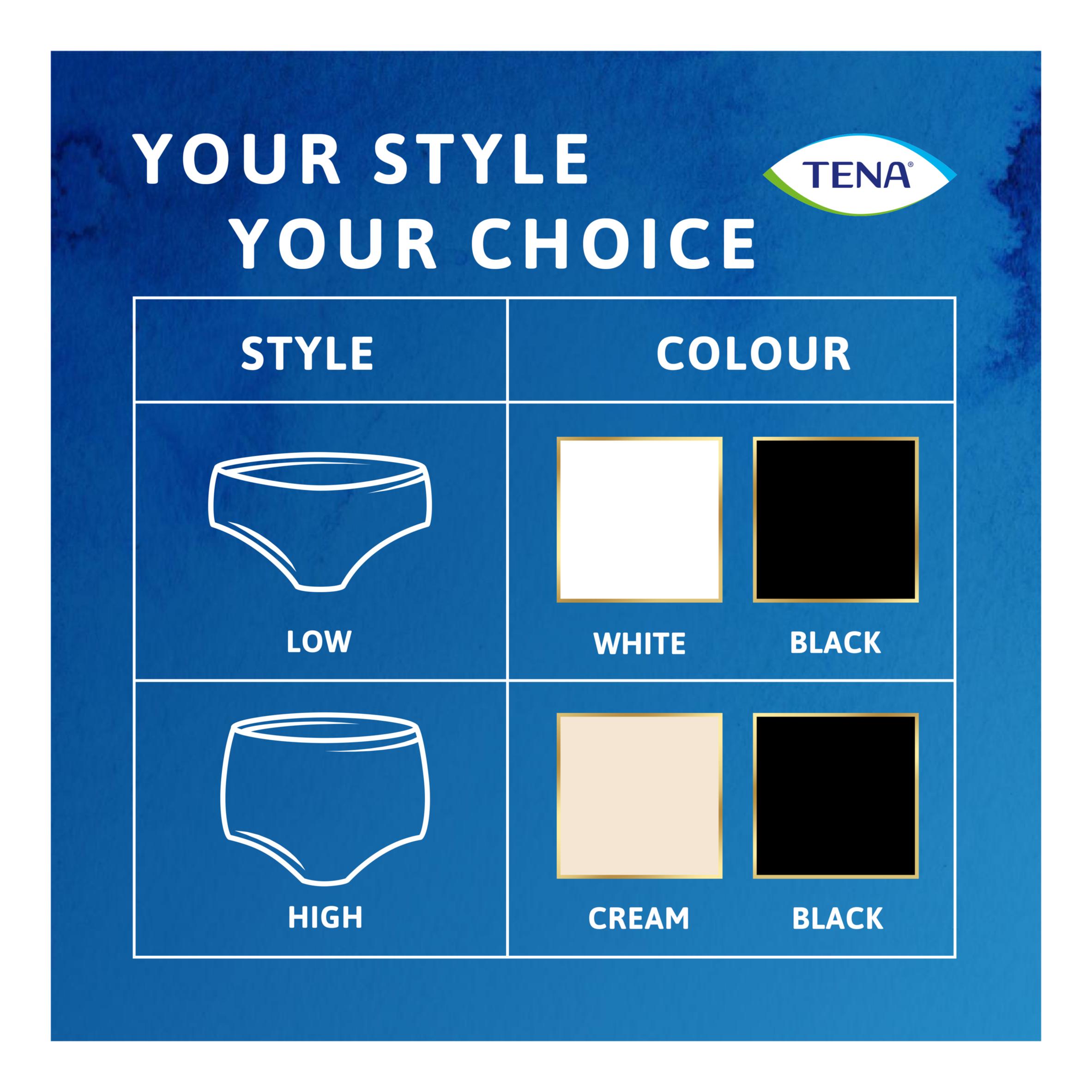 TENA Silhouette Incontinence Pants Black L Pack x8 thumbnail 6