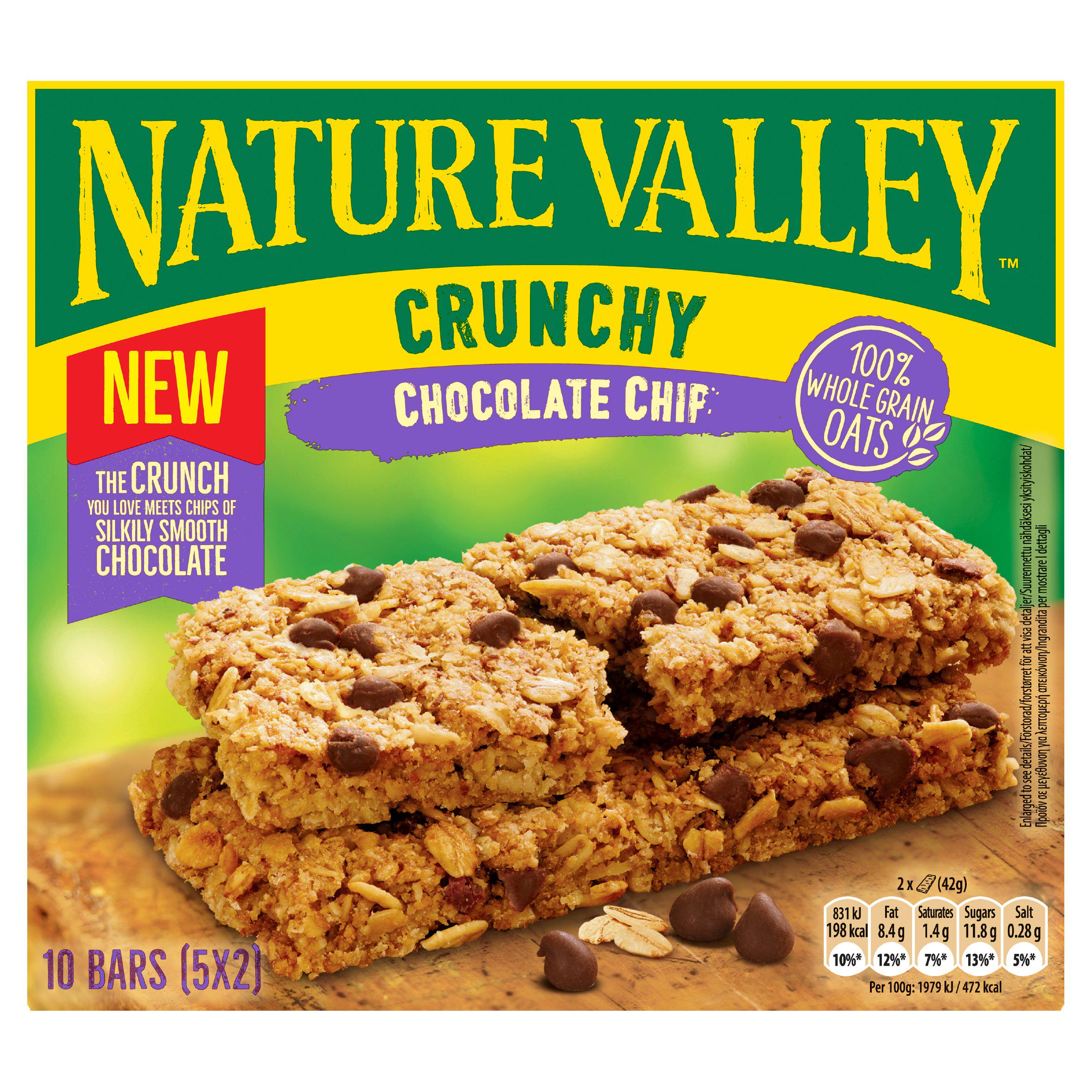 Nature Valley Crunchy Chocolate Chip Cereal Snack Bars 5 x 42g