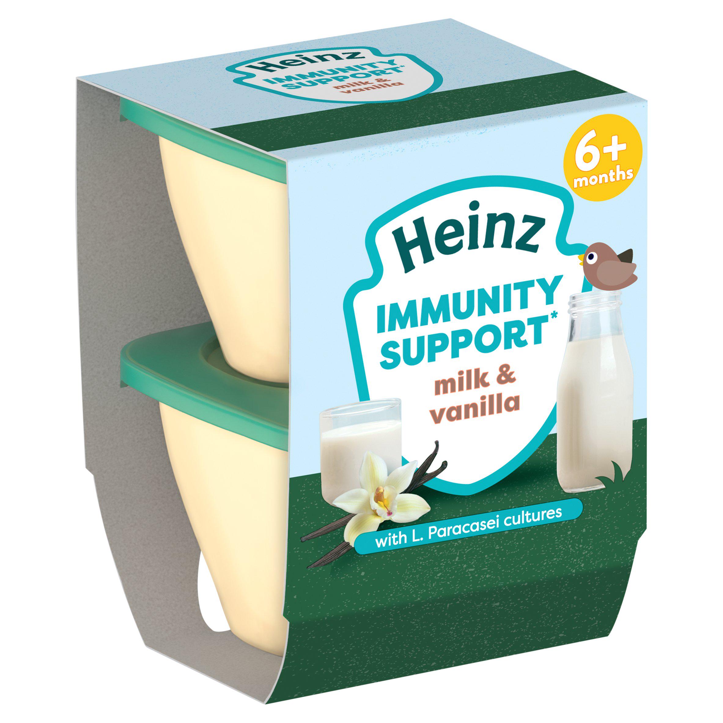 Heinz Milk & Vanilla Immunity Support 6+ Months 2 x 100g