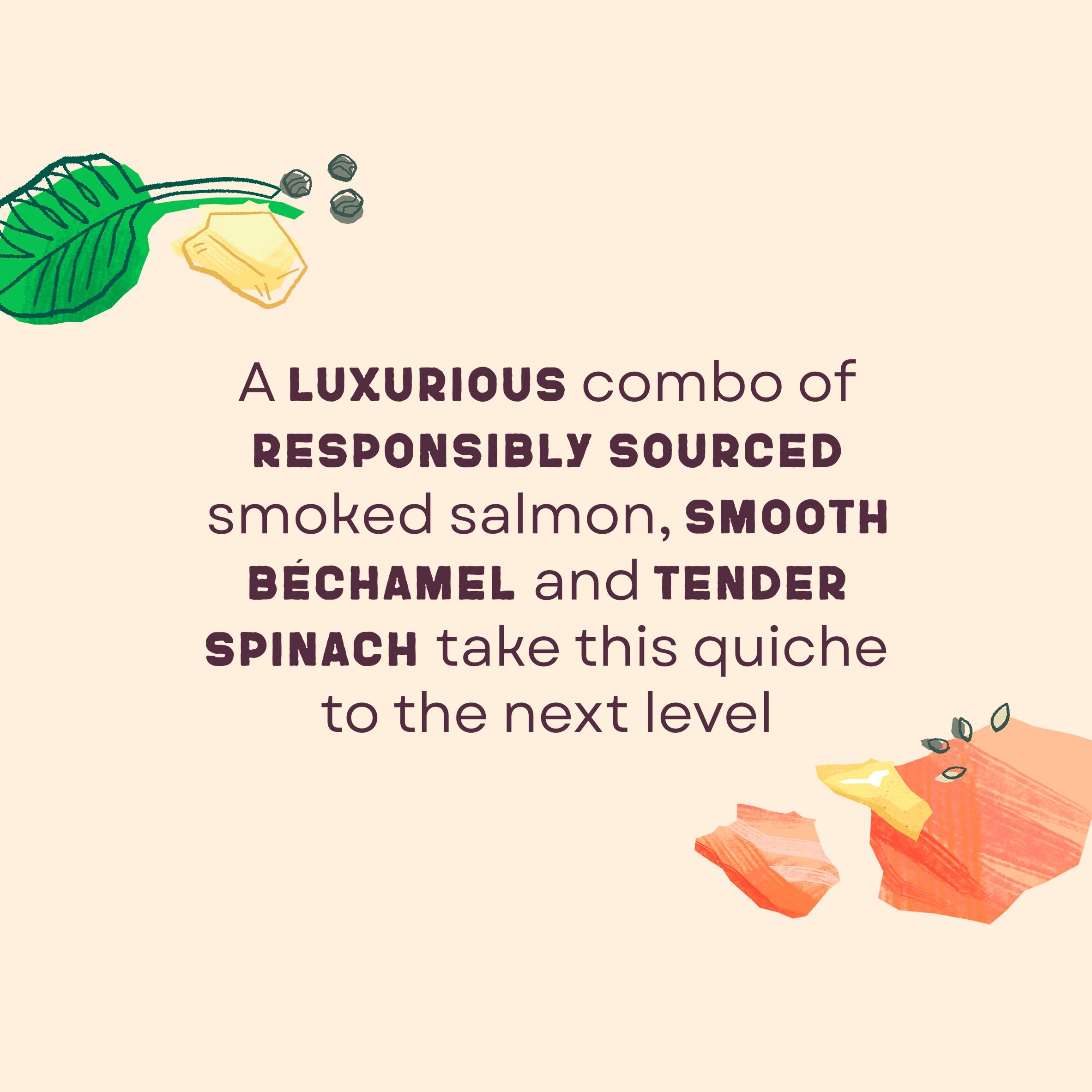 Higgidy Smoked Salmon & Spinach Quiche 155g thumbnail 5