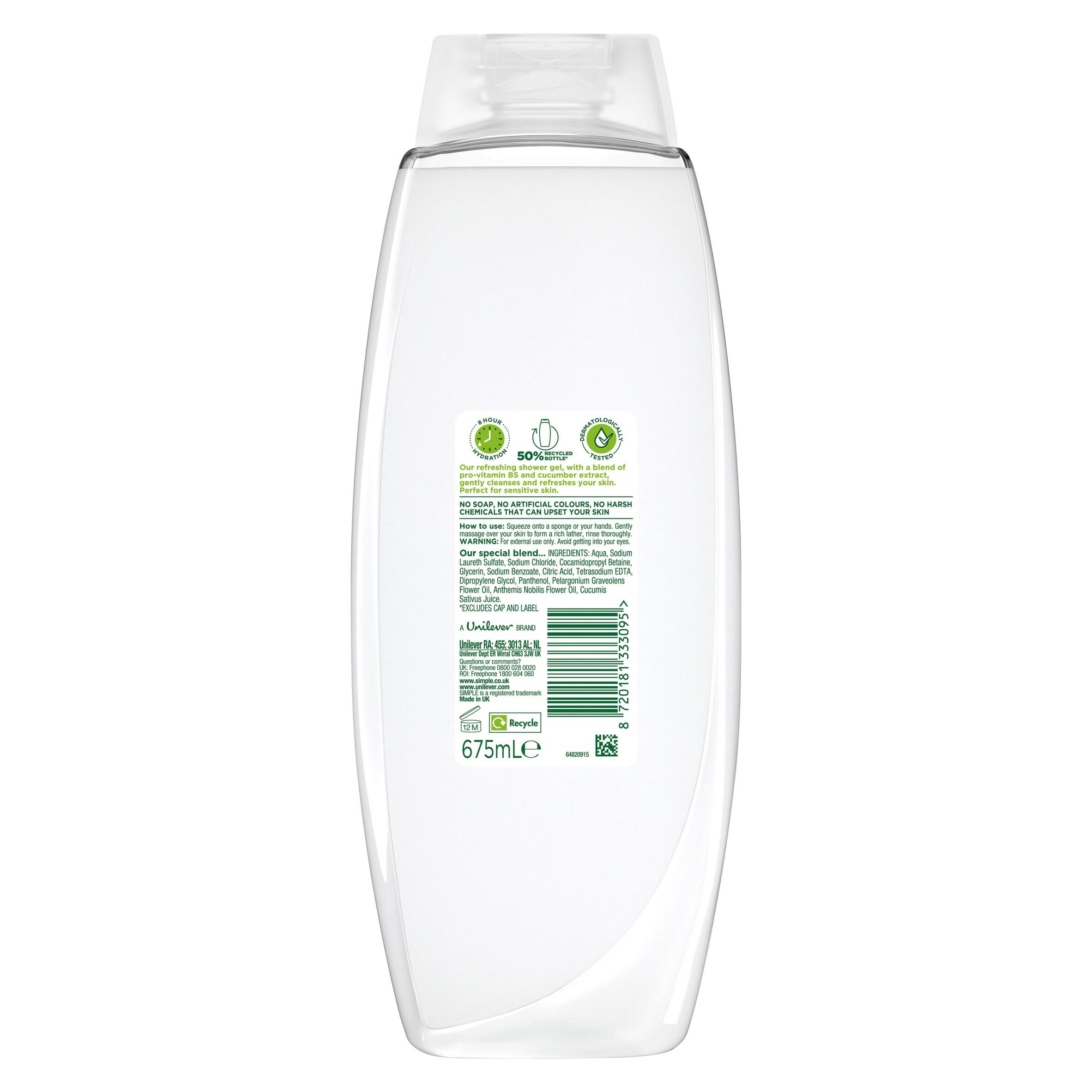 Simple Kind To Skin Shower Gel Refreshing 675ml thumbnail 6