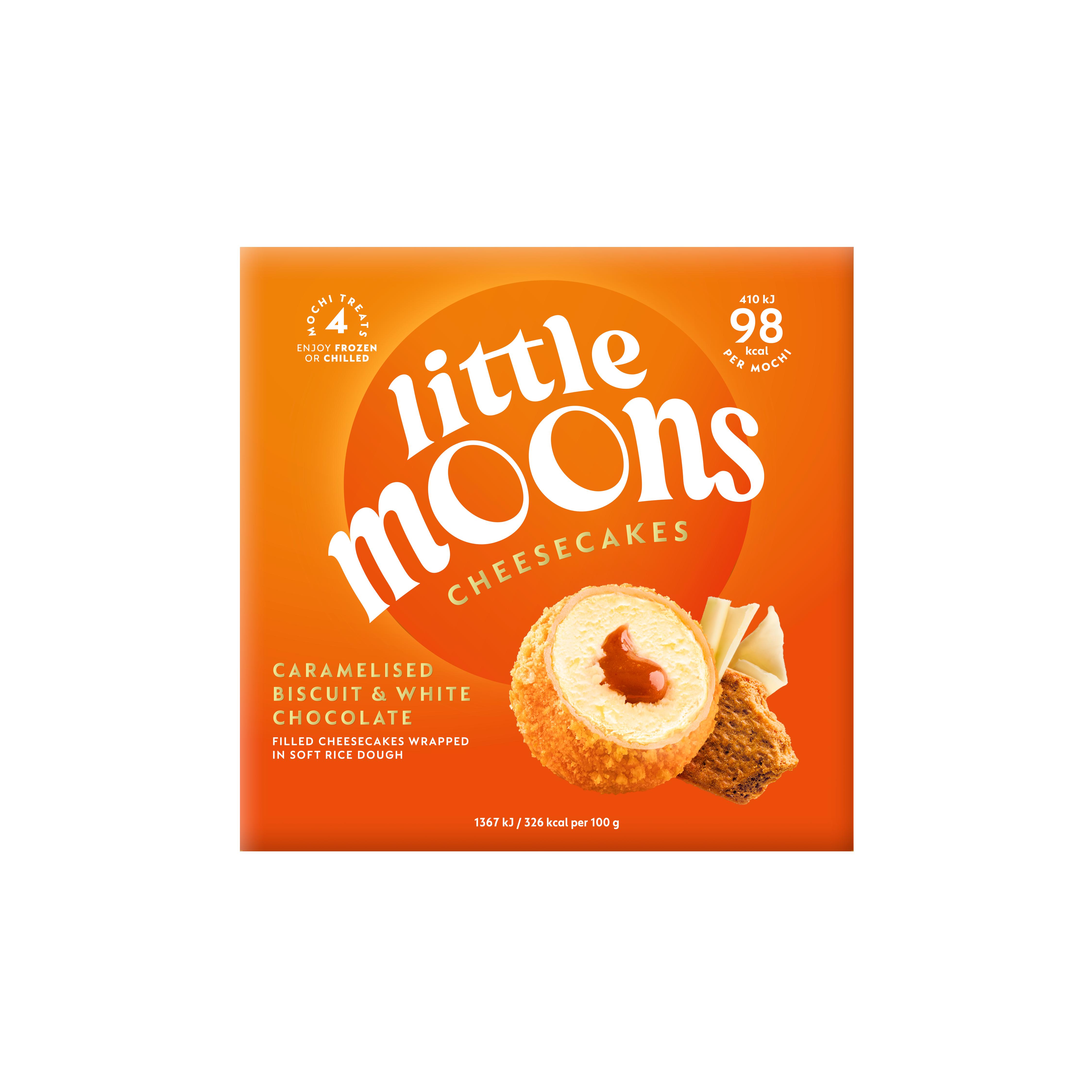 Little Moons Caramelised Biscuit & White Chocolate Cheesecakes 4x30g thumbnail 5