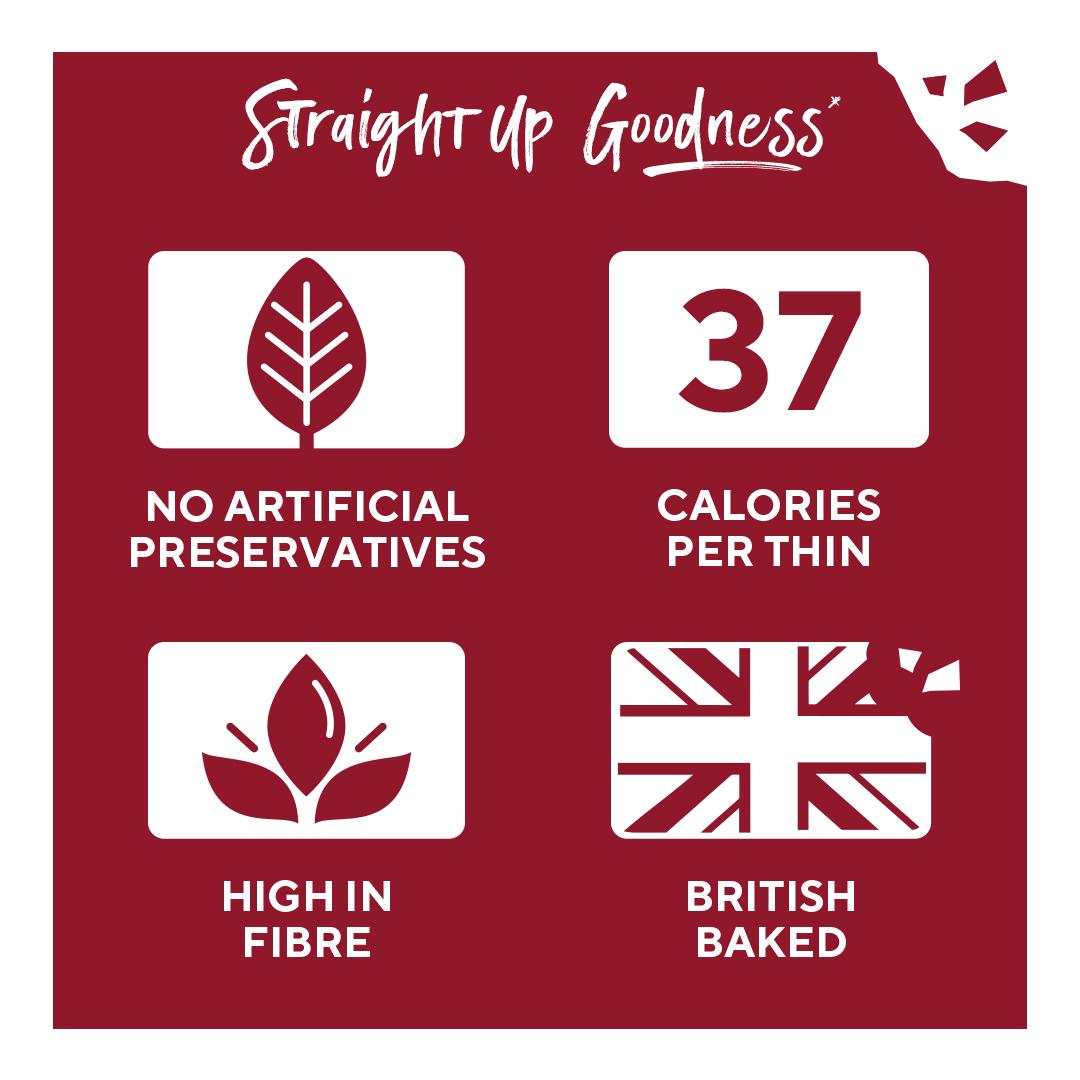 Ryvita Snack It Thins Smoky BBQ Flatbread Snacks 125g thumbnail 5