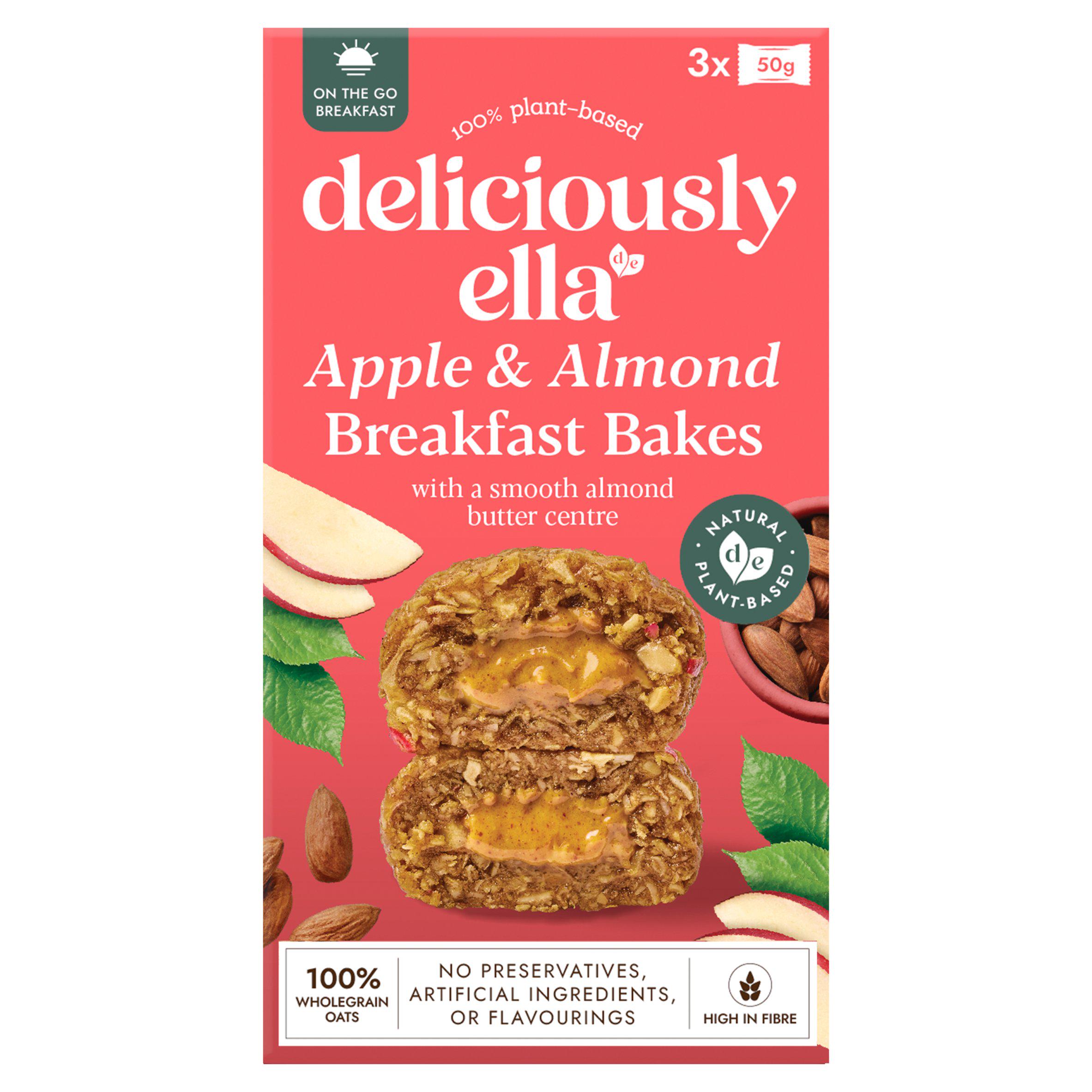 Deliciously Ella 3 x 50g Apple & Almond On the Go Multipack Breakfast Bakes