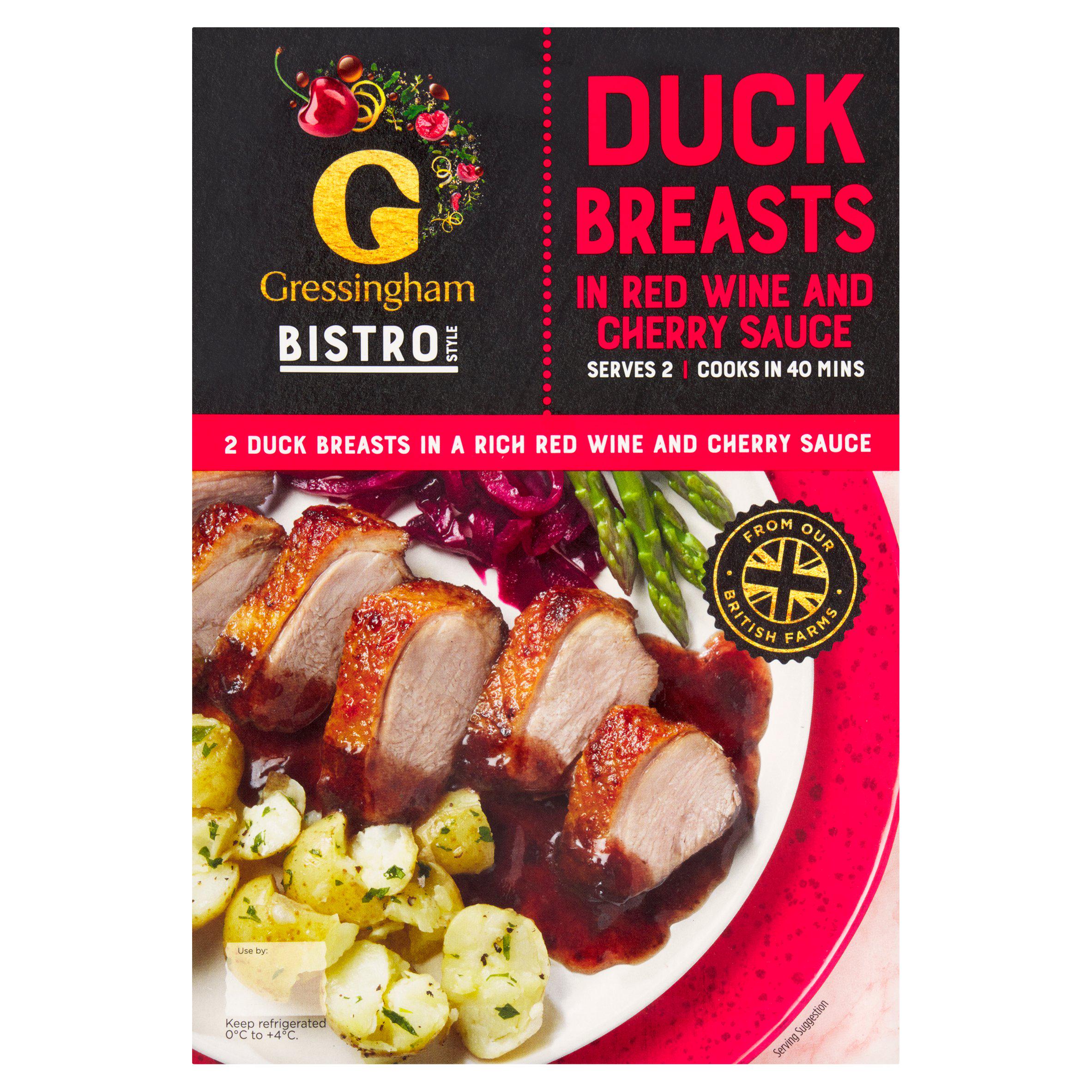 Gressingham Duck Breasts in Red Wine and Cherry Sauce 400g