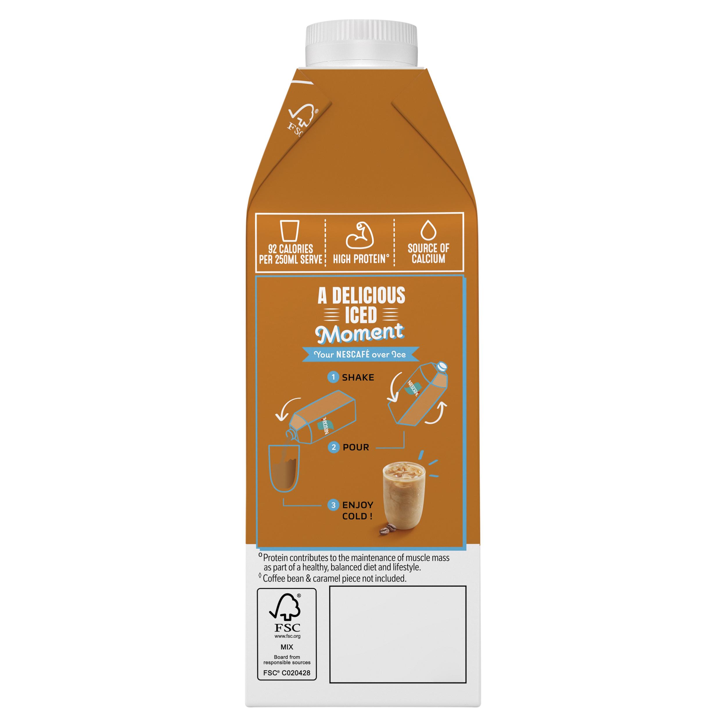 Nescafe Iced Coffee Caramel Flavour Latte Multiserve 750ml thumbnail 2