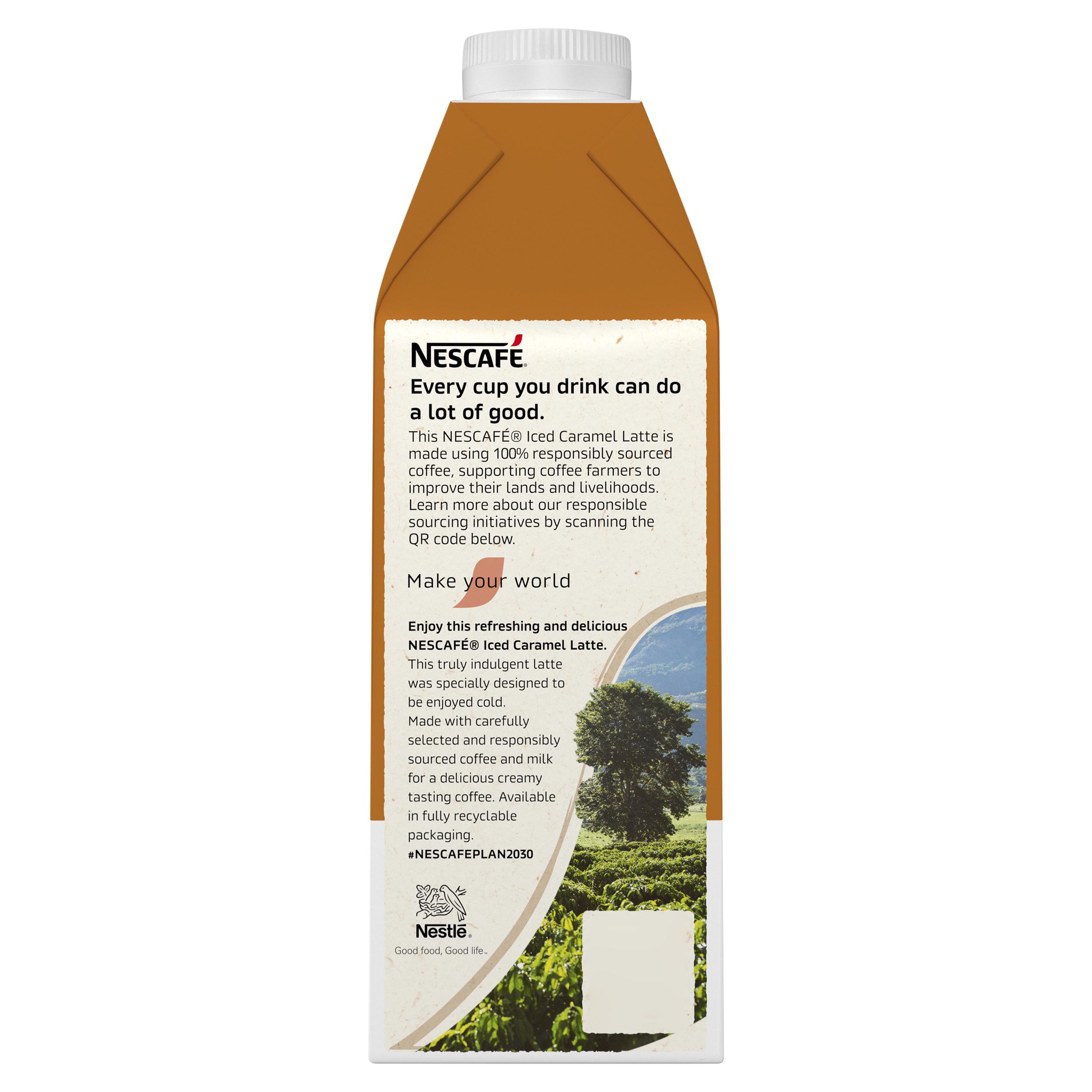 Nescafe Iced Coffee Caramel Flavour Latte Multiserve 750ml thumbnail 3