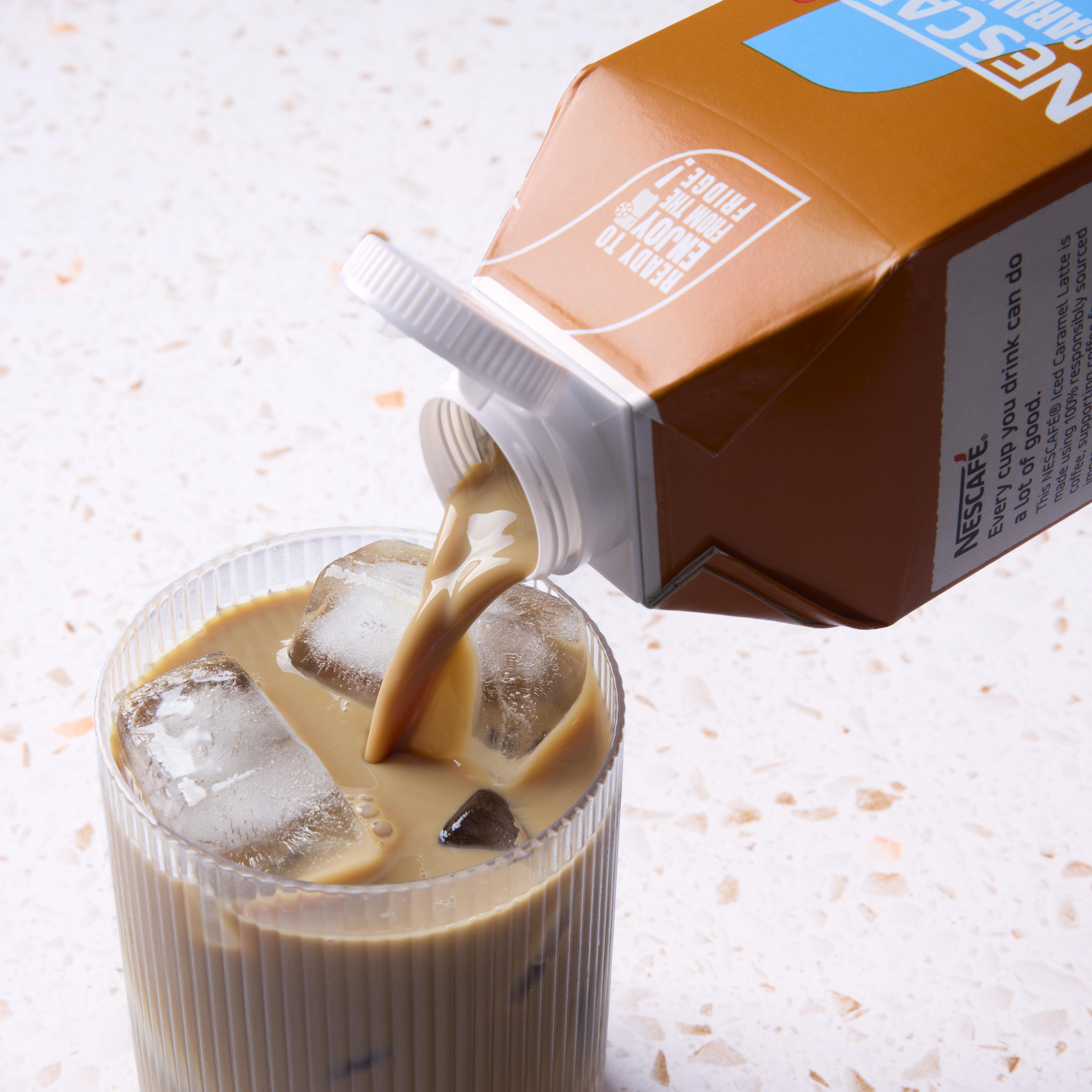 Nescafe Iced Coffee Caramel Flavour Latte Multiserve 750ml thumbnail 4