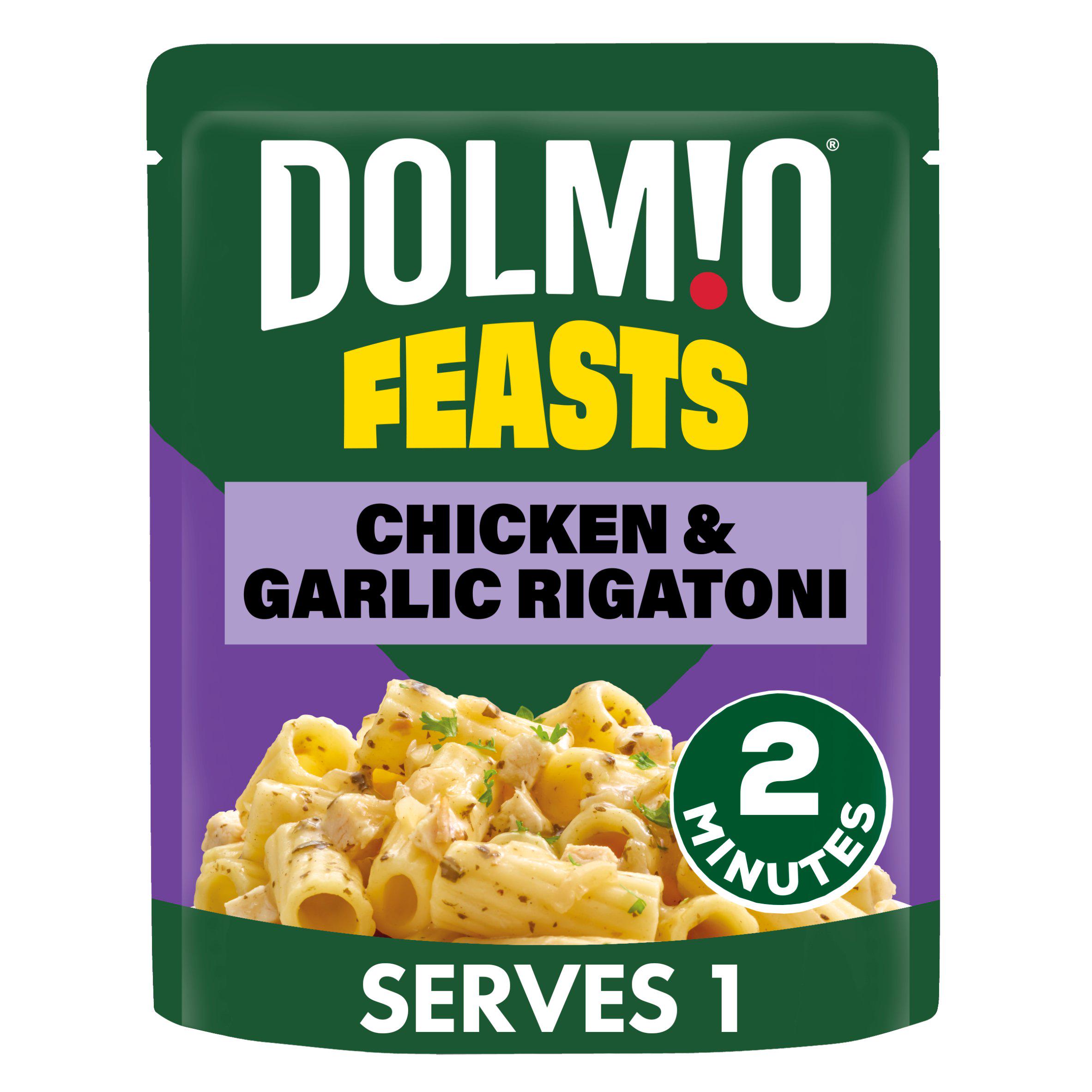 DOLMIO Feasts Chicken & Garlic Rigatoni 250g