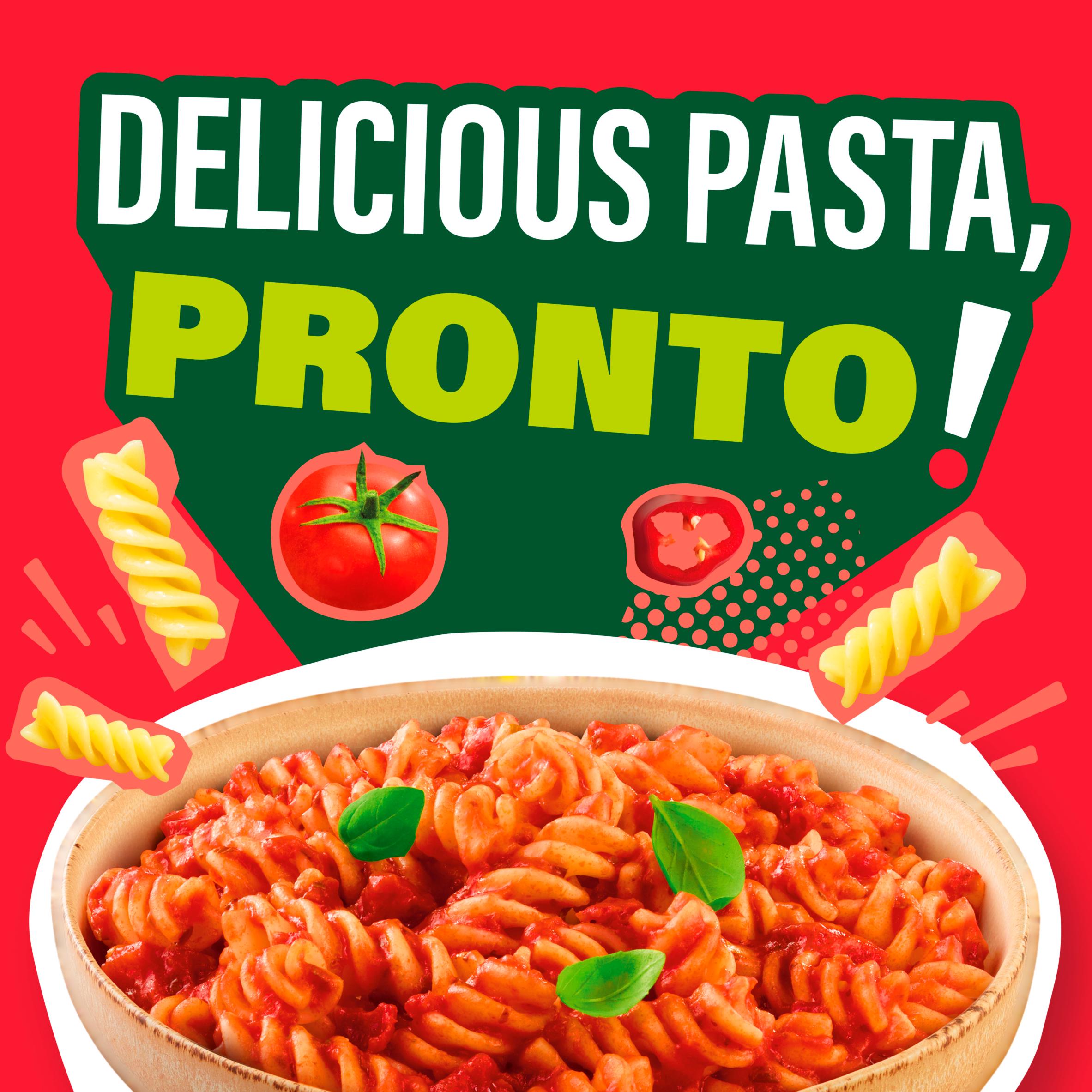 Dolmio Pronto 200g Tomato & Chilli Sauce Microwave Fusilli Pasta Ready Meal thumbnail 2