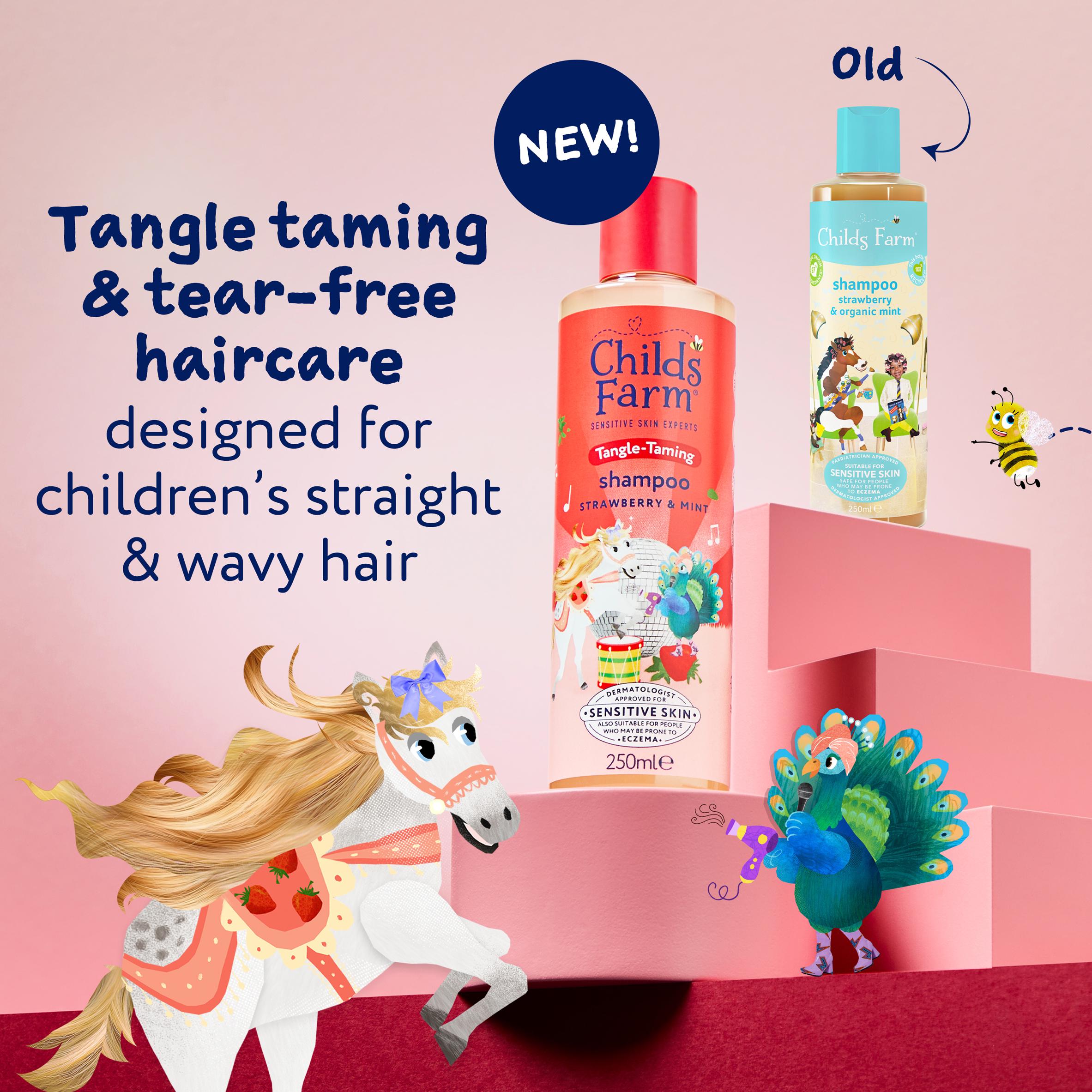 Childs Farm Tangle Taming Shampoo Strawberry & Mint Kids Tear Free Formula 250ml thumbnail 2