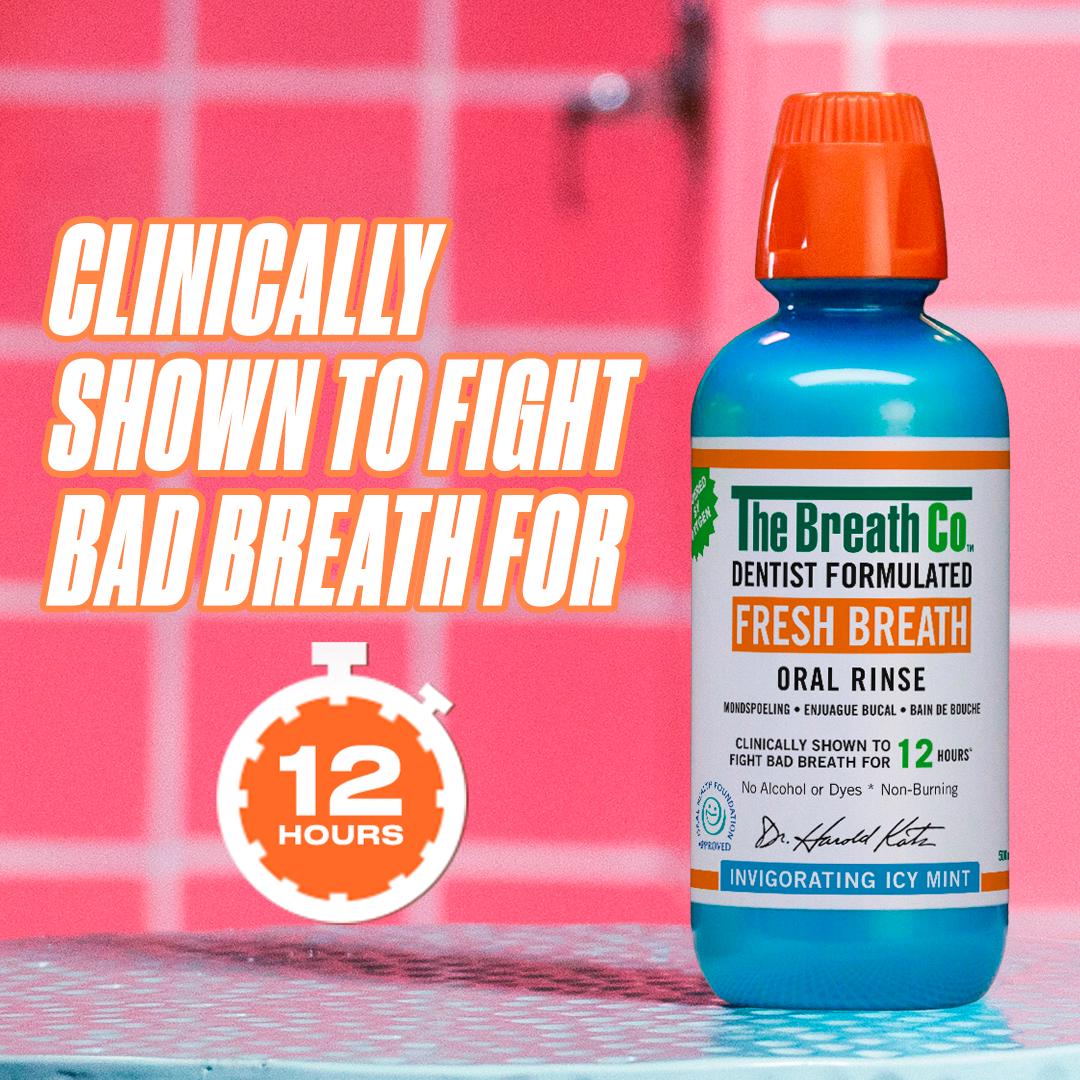The Breath Co. Alcohol Free Mouthwash Icy Mint 500ml thumbnail 2