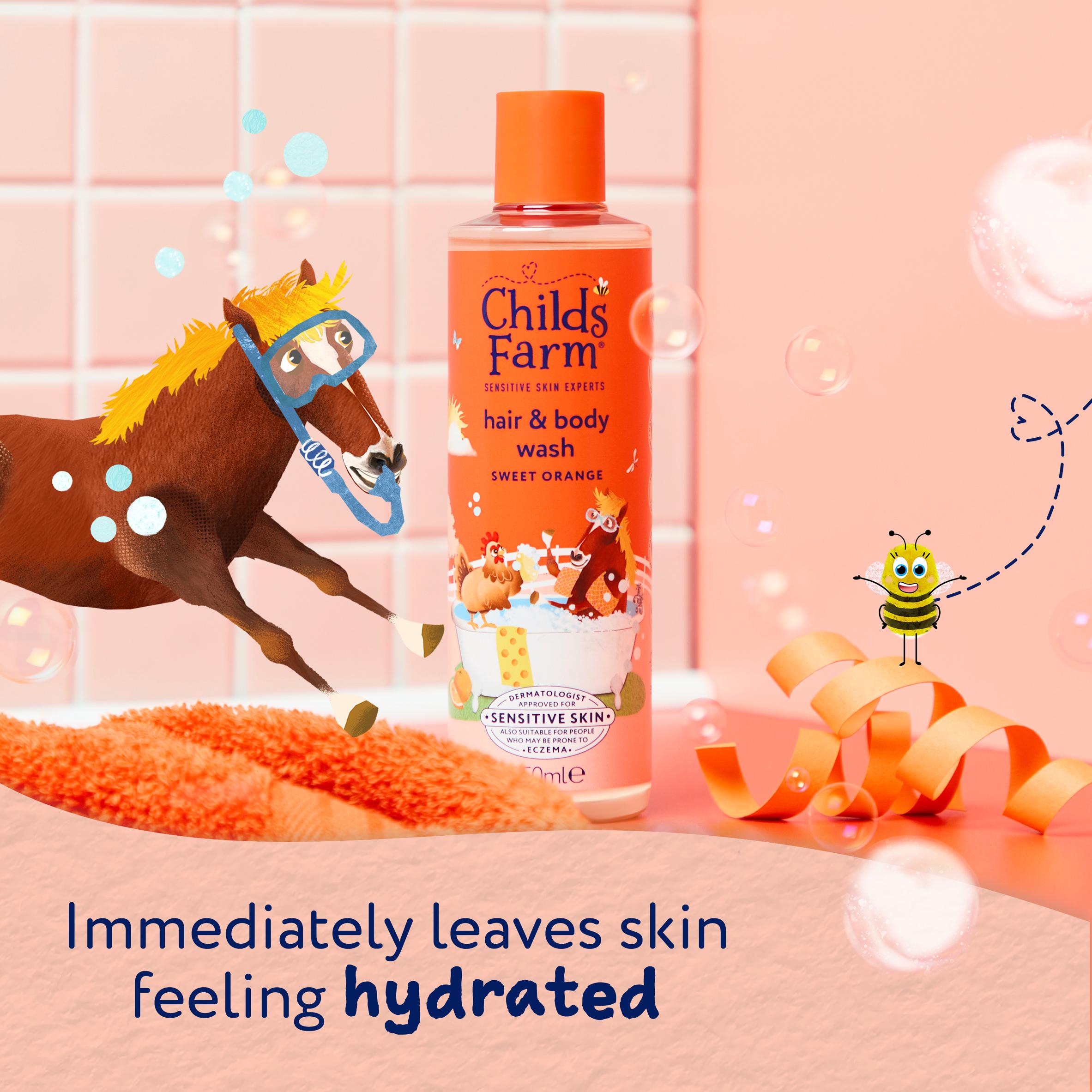 Childs Farm Sweet Orange Hair & Body Wash Gentle Tear Free Formula for Kids Babies & Sensitive Skin 250ml thumbnail 5