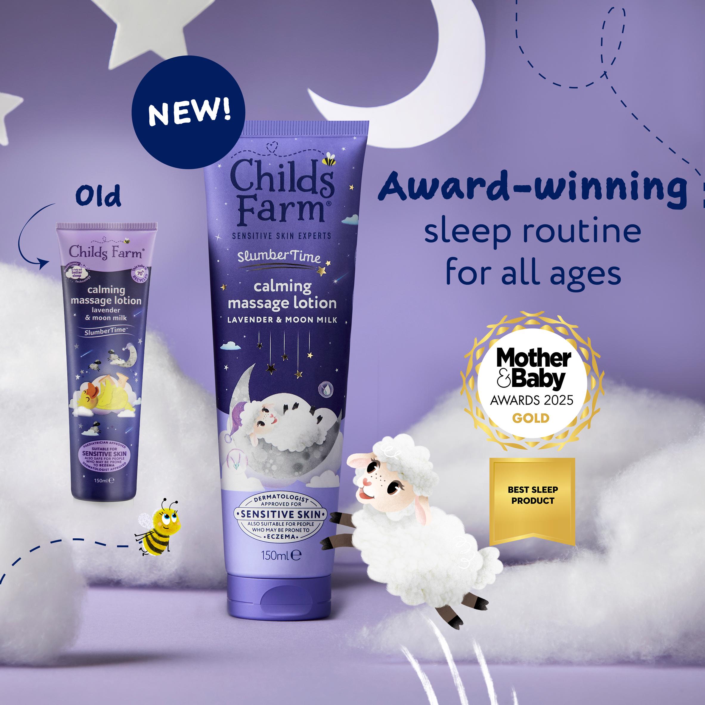 Childs Farm Slumber Time Sleep Calming Massage Lotion Lavender & Moon Milk Gentle Moisturiser for Babies 150ml thumbnail 2