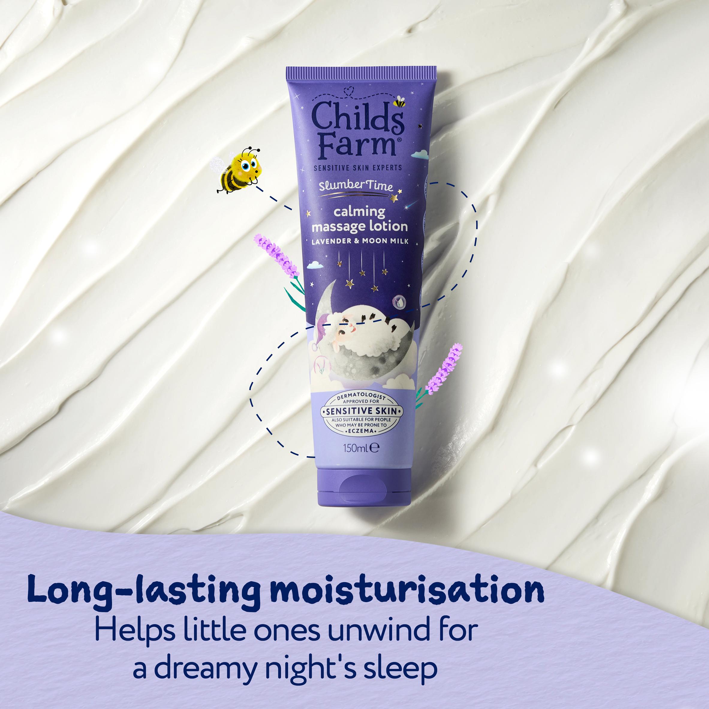 Childs Farm Slumber Time Sleep Calming Massage Lotion Lavender & Moon Milk Gentle Moisturiser for Babies 150ml thumbnail 5